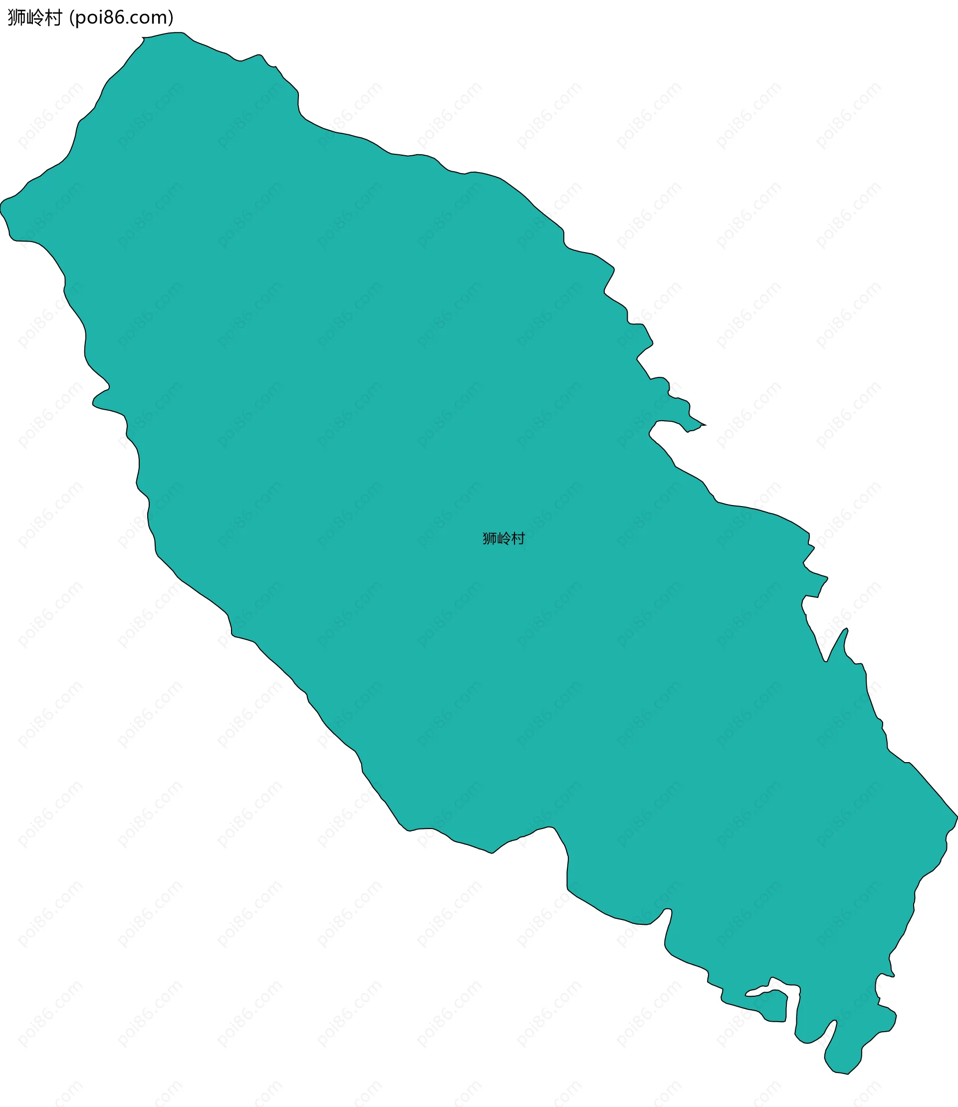 狮岭村边界地图