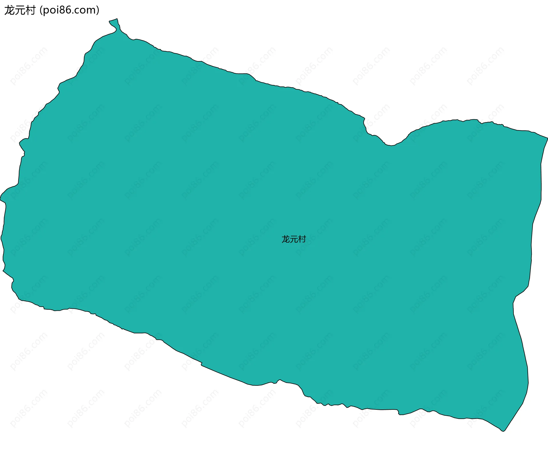 龙元村边界地图