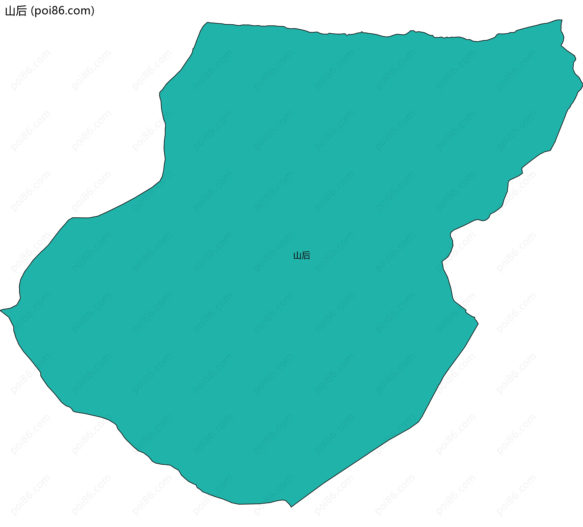 山后边界地图