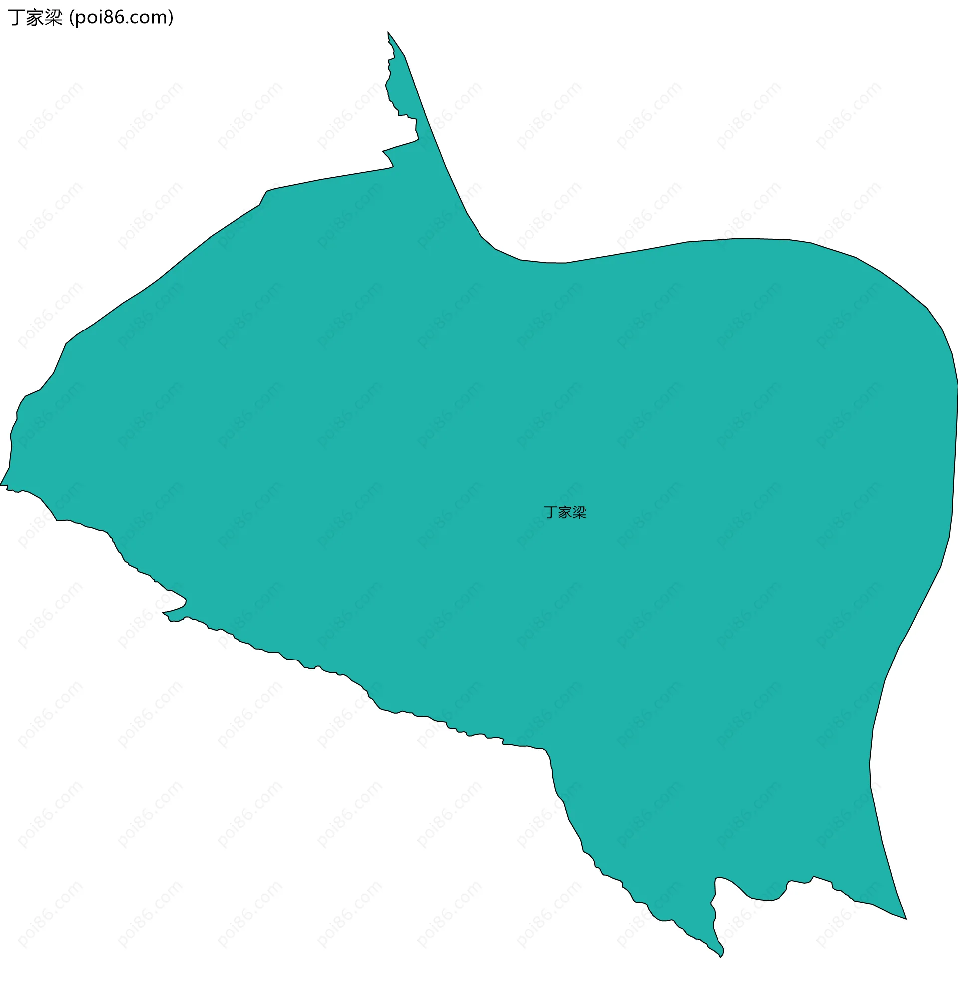 丁家梁边界地图
