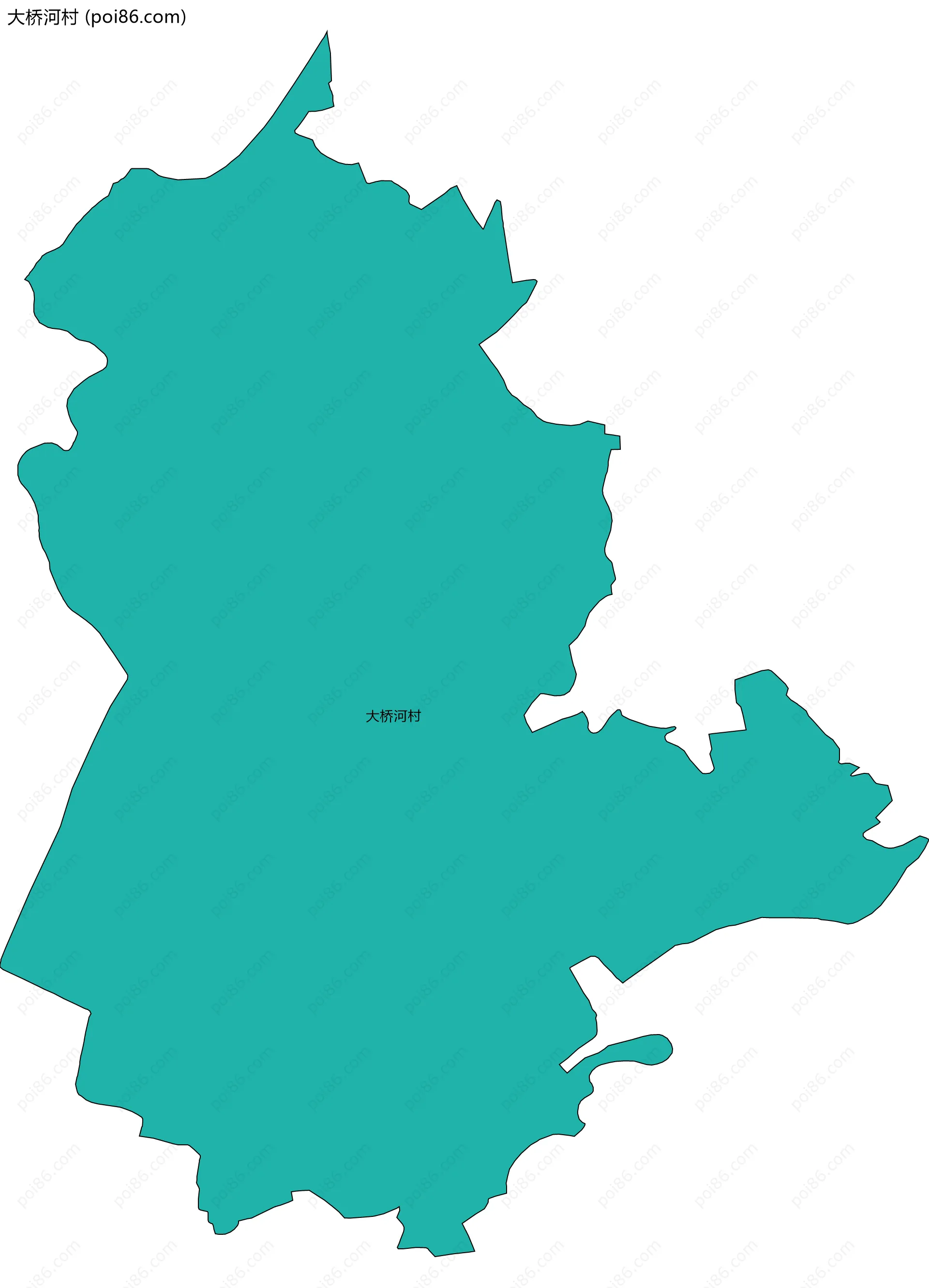 大桥河村边界地图