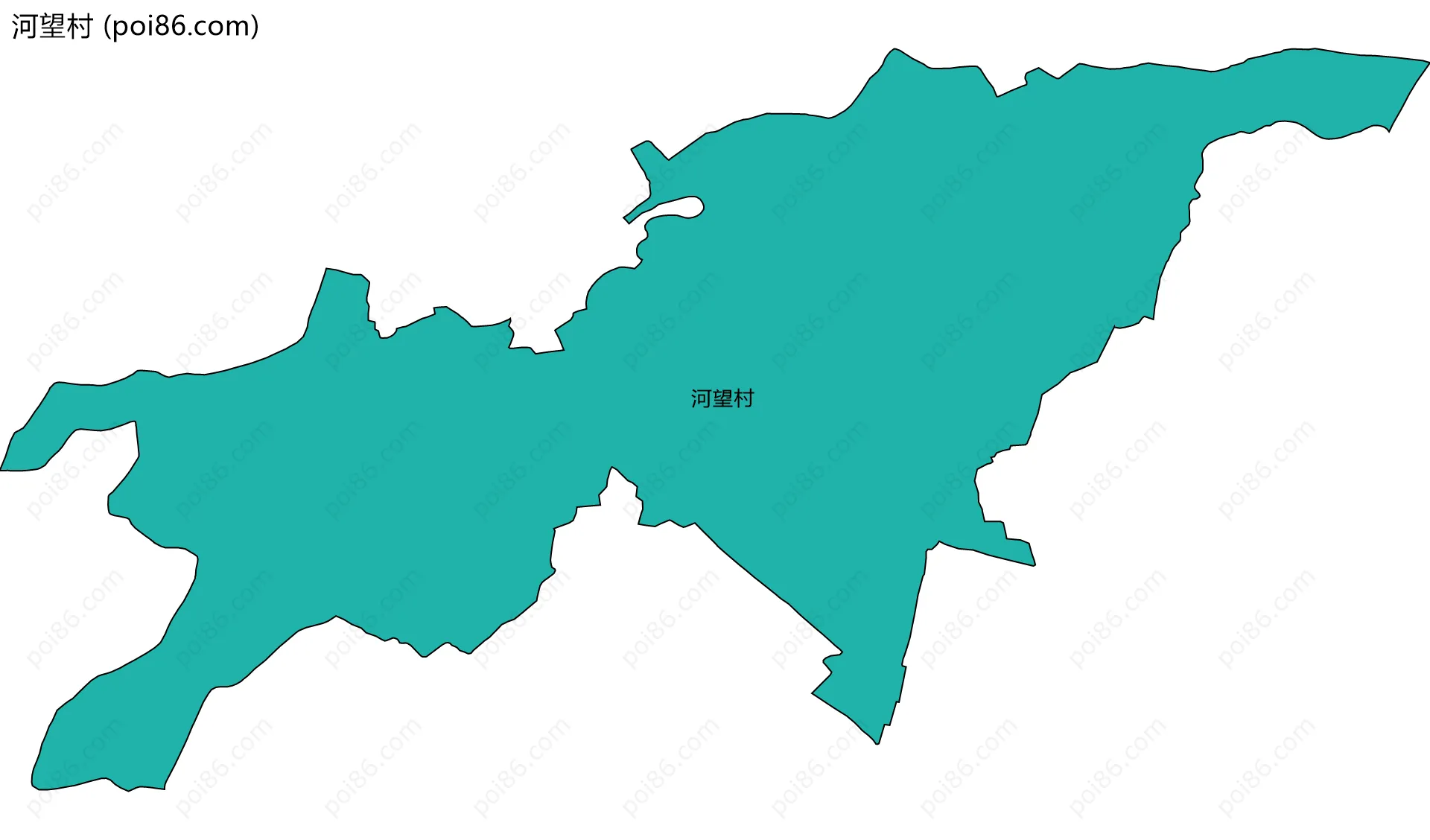 河望村边界地图