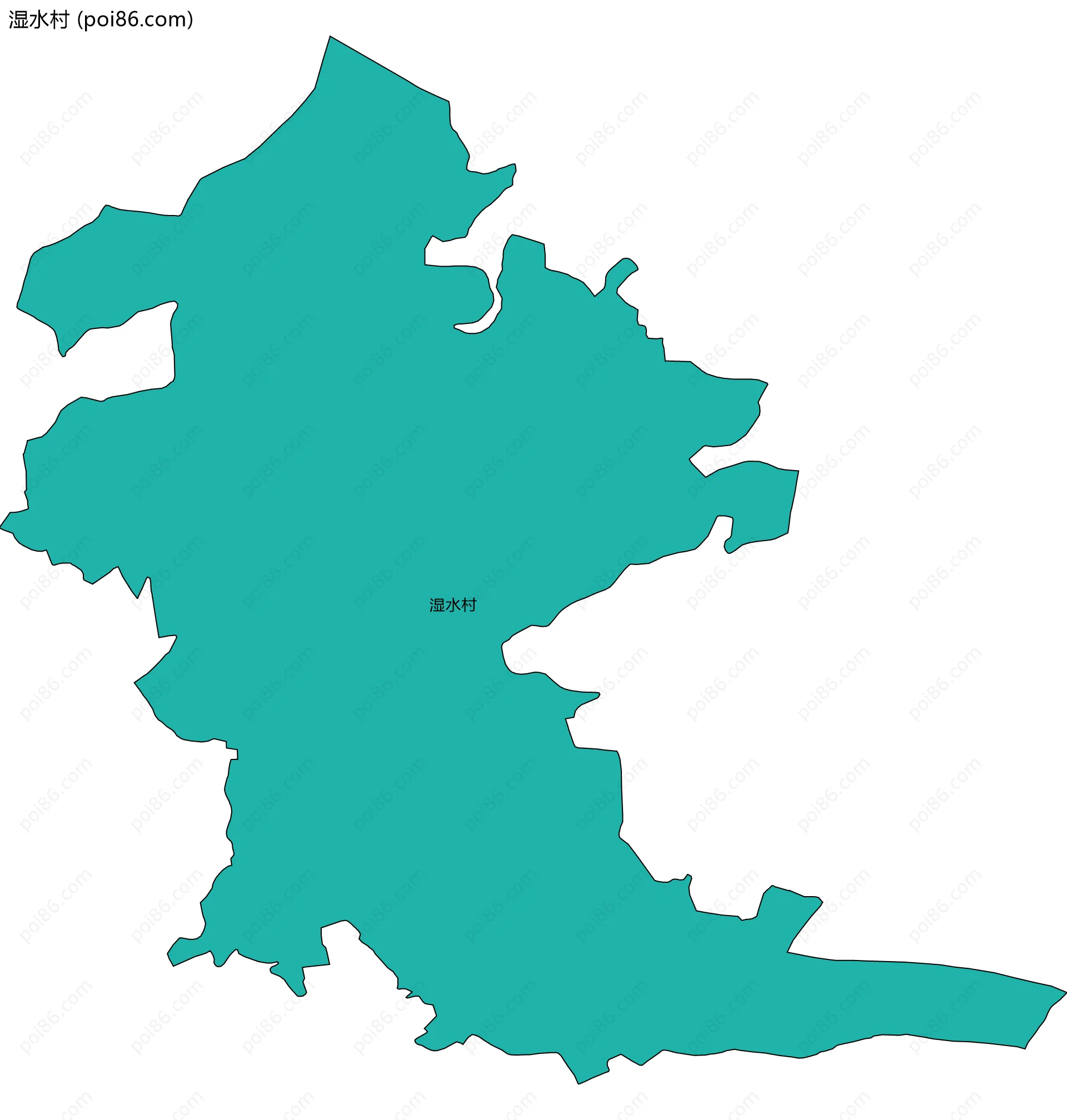 湿水村边界地图