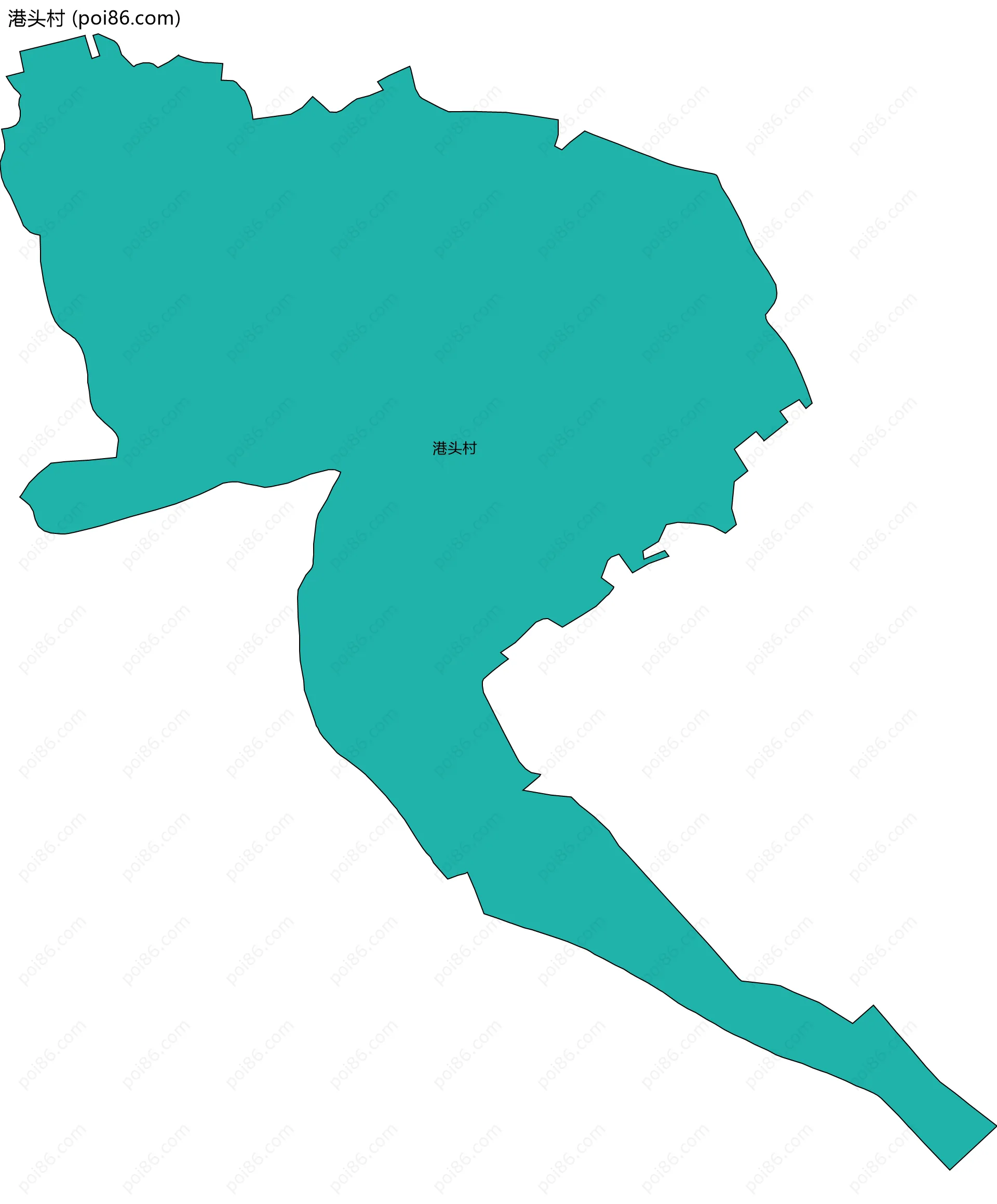 港头村边界地图