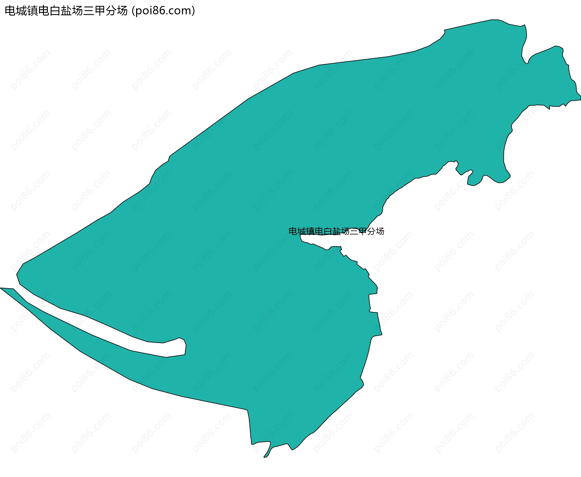 电城镇电白盐场三甲分场边界地图