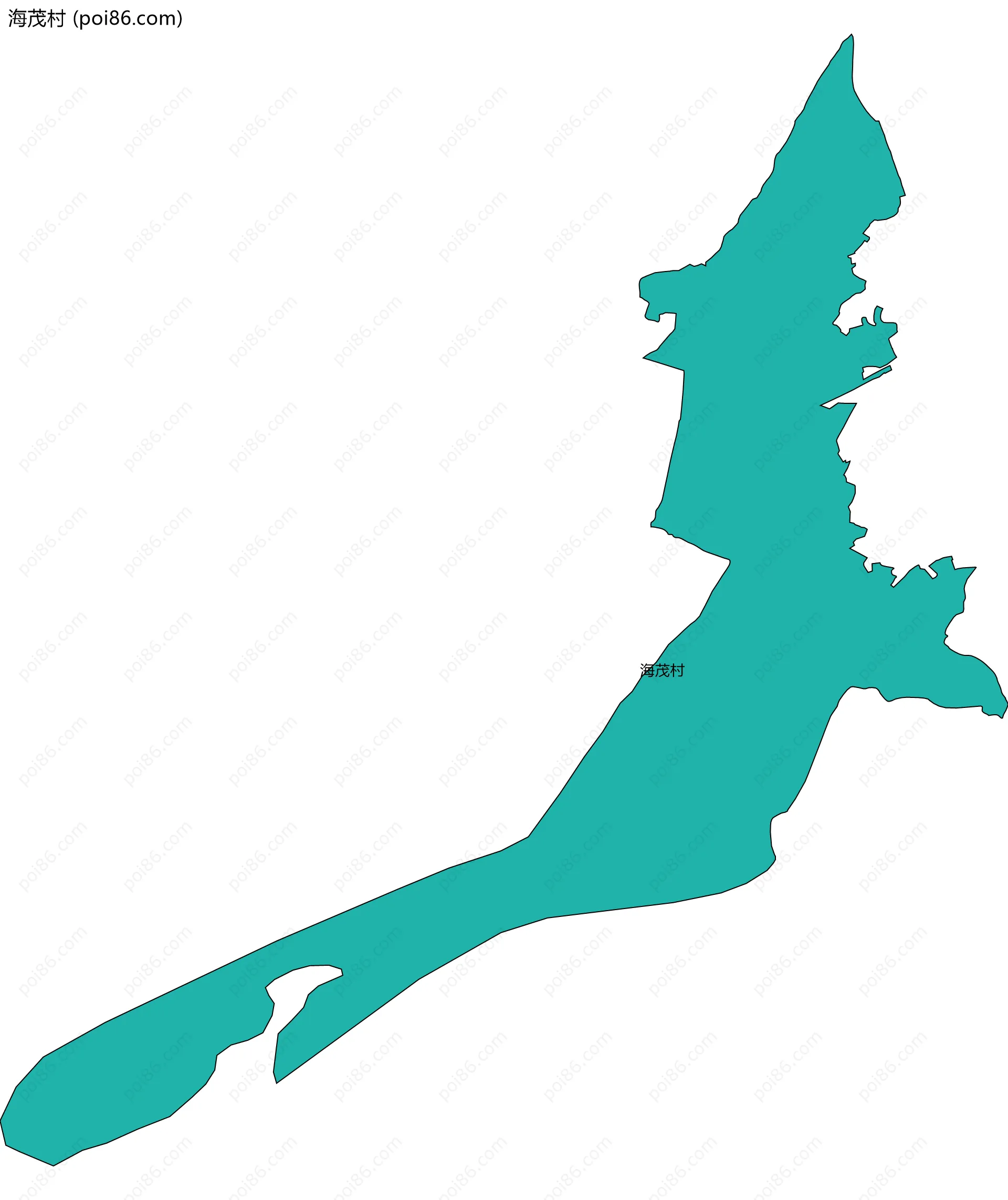 海茂村边界地图