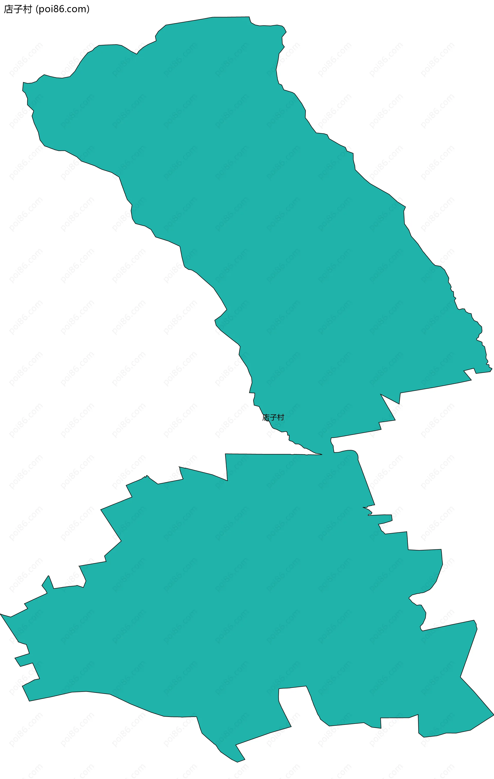 店子村边界地图