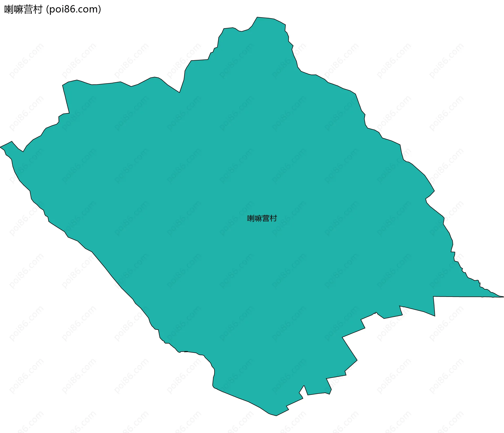 喇嘛营村边界地图