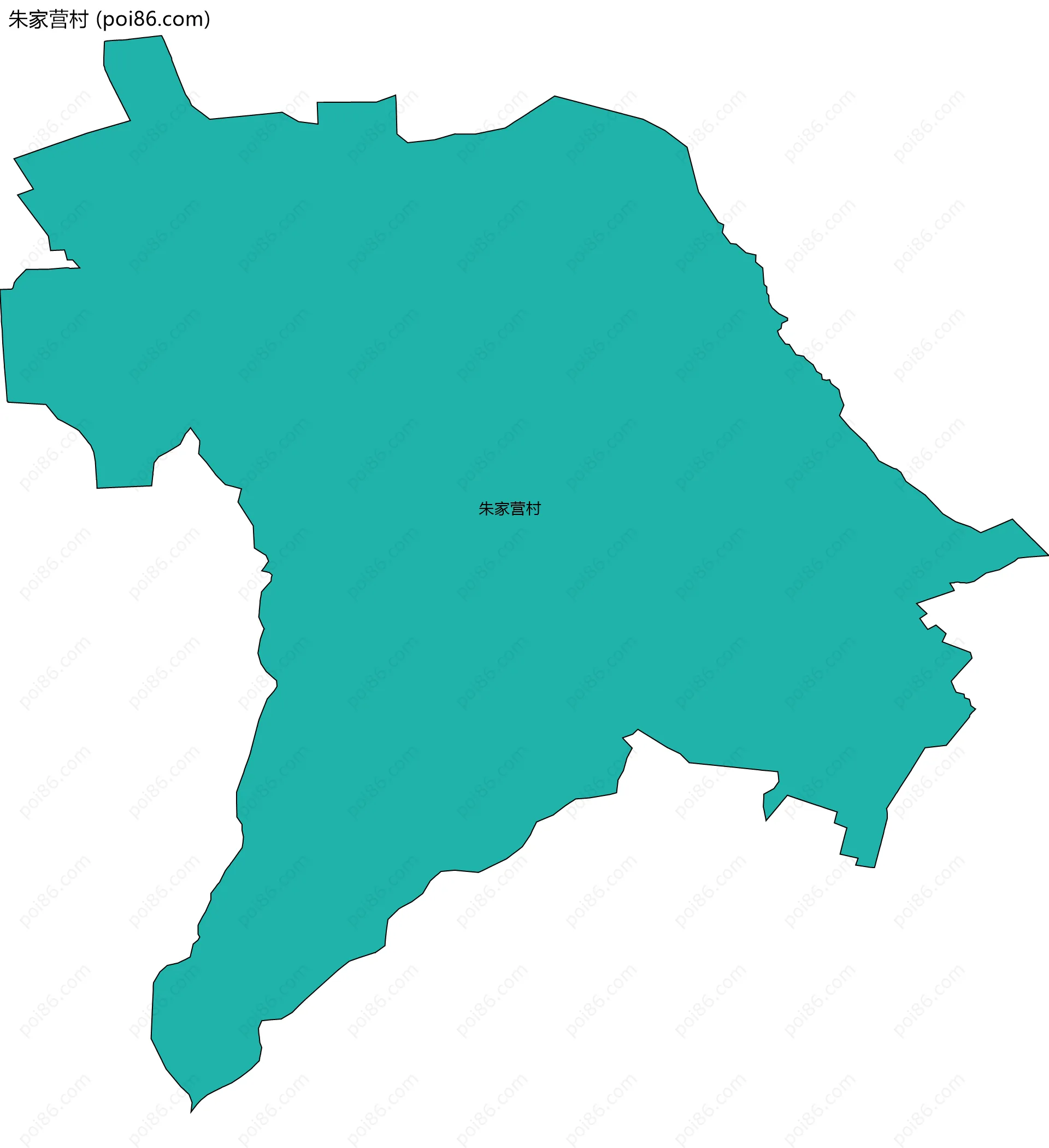 朱家营村边界地图