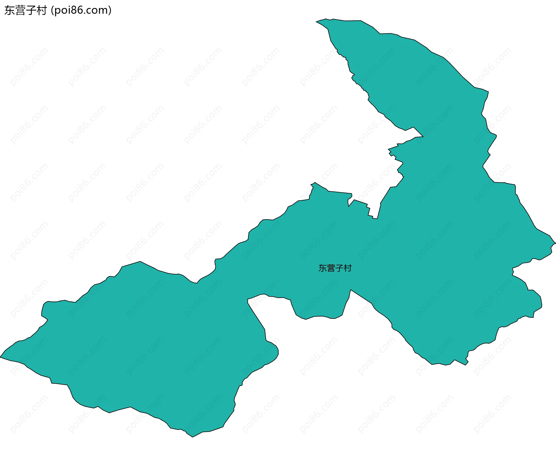 东营子村边界地图