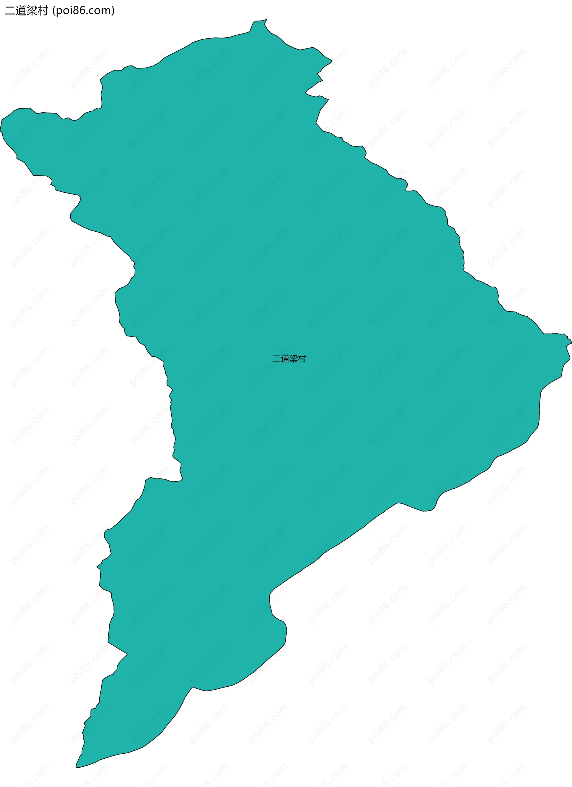 二道梁村边界地图