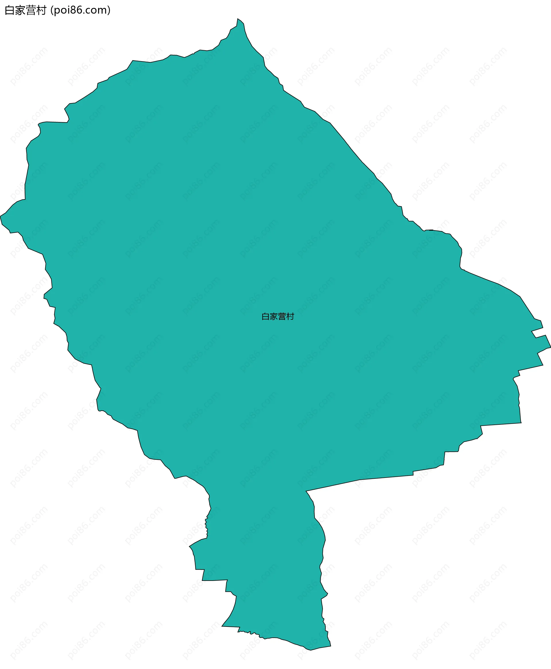 白家营村边界地图