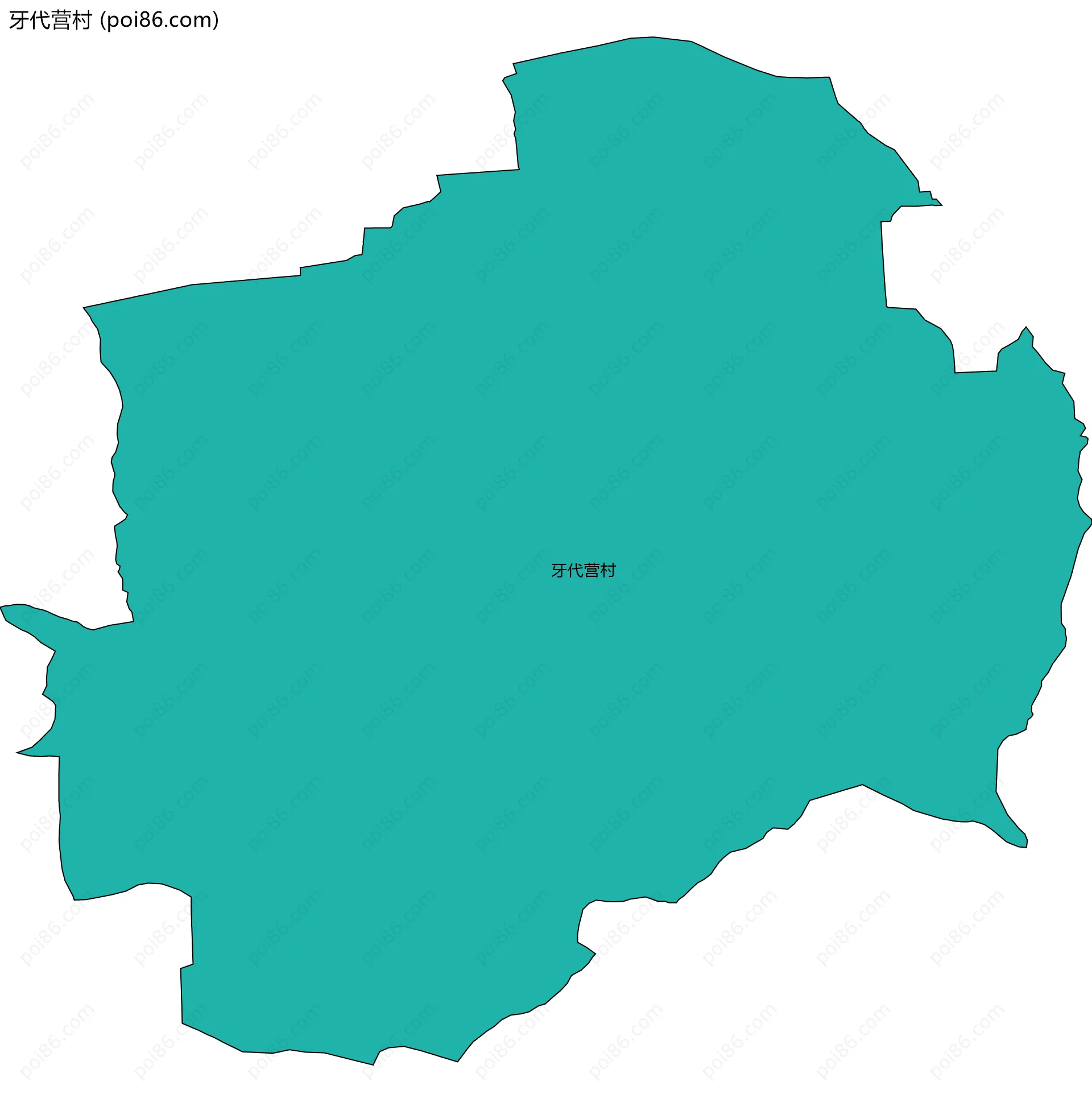 牙代营村边界地图