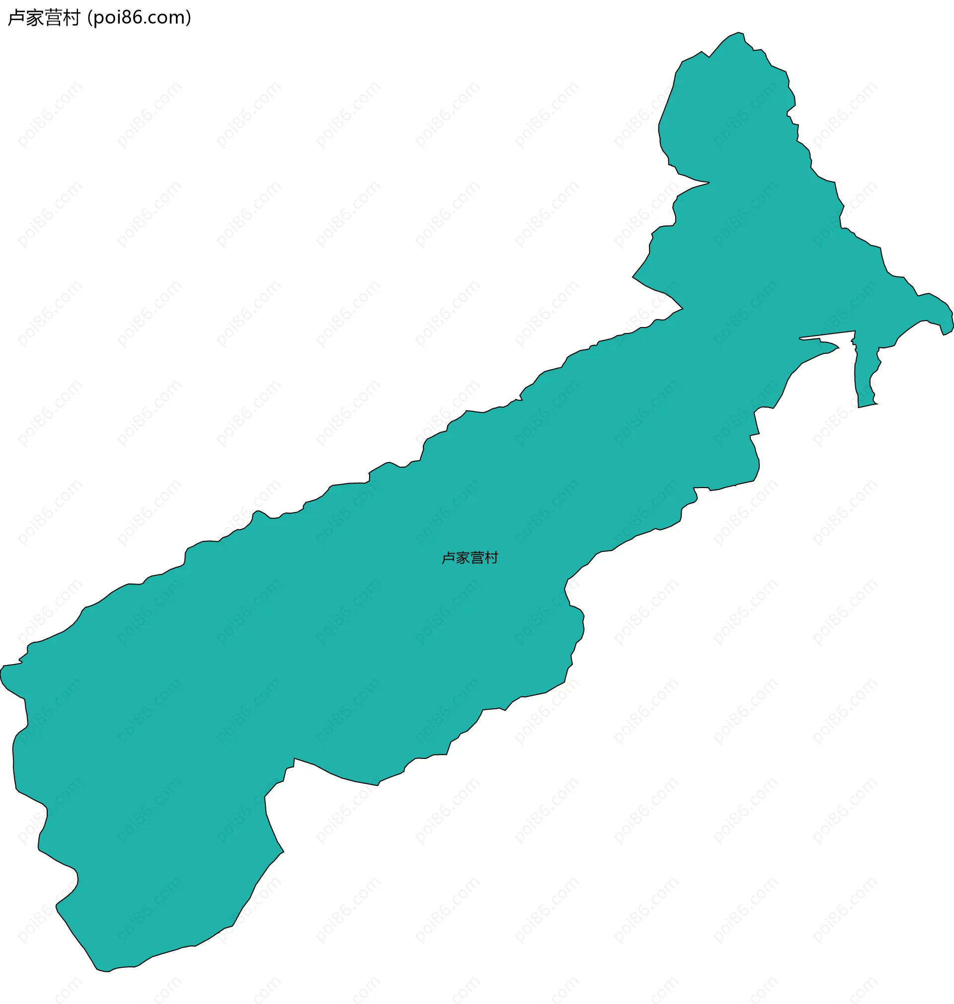 卢家营村边界地图