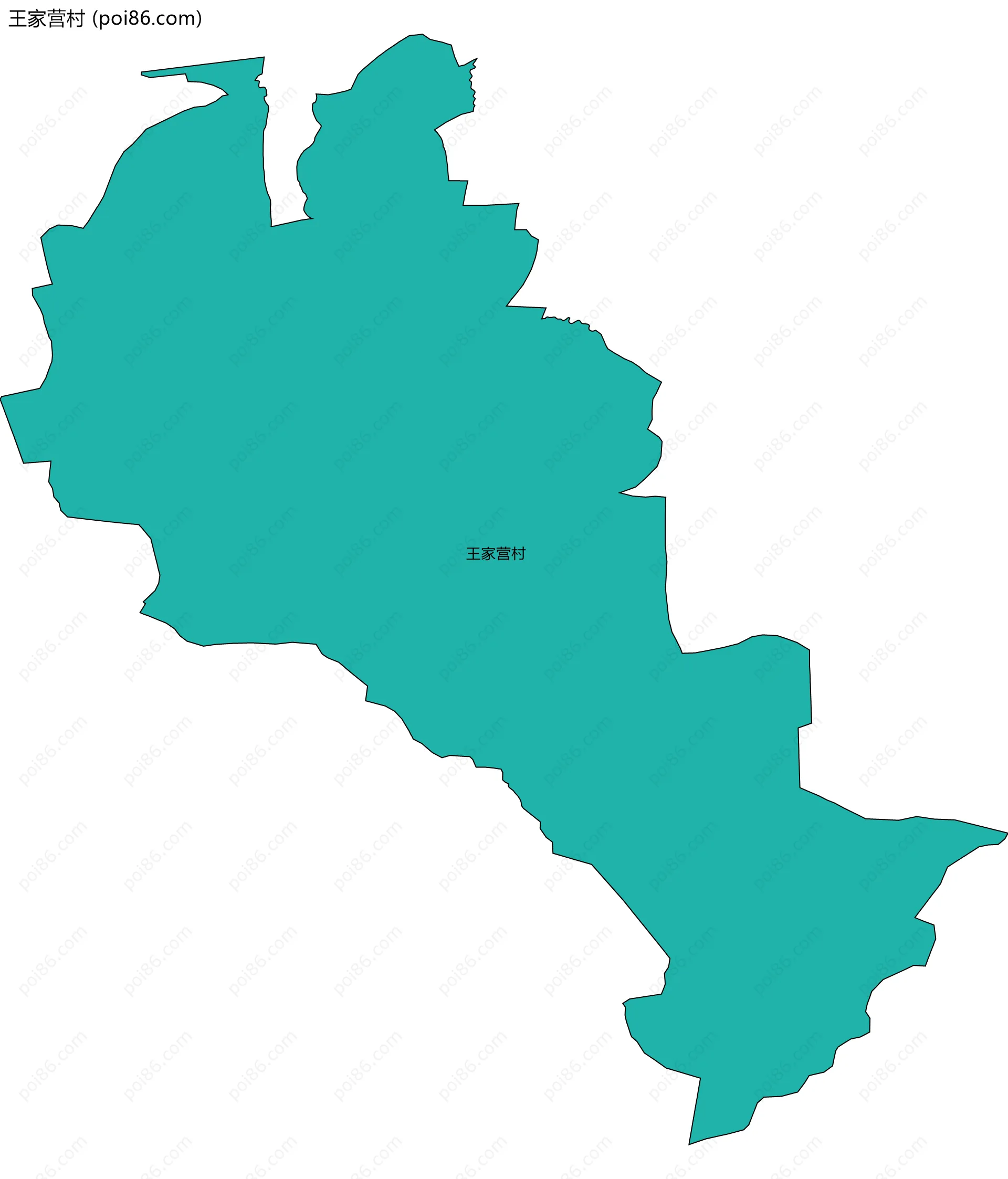 王家营村边界地图