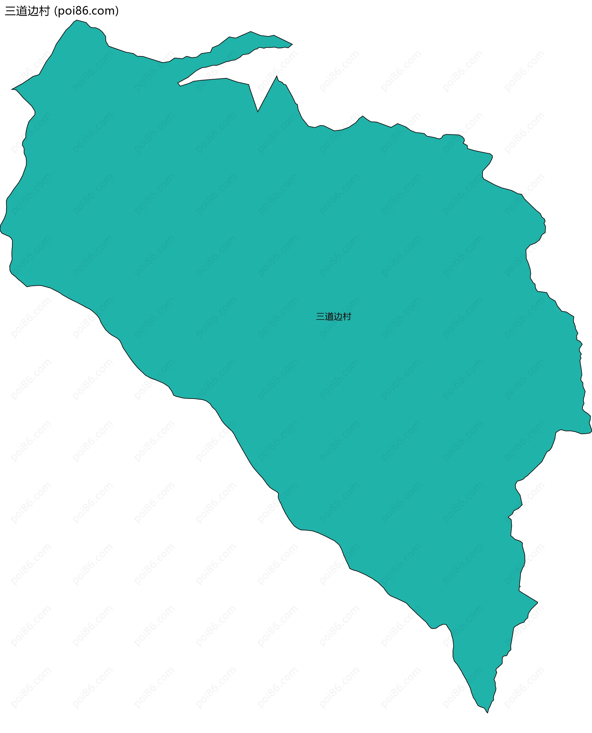 三道边村边界地图