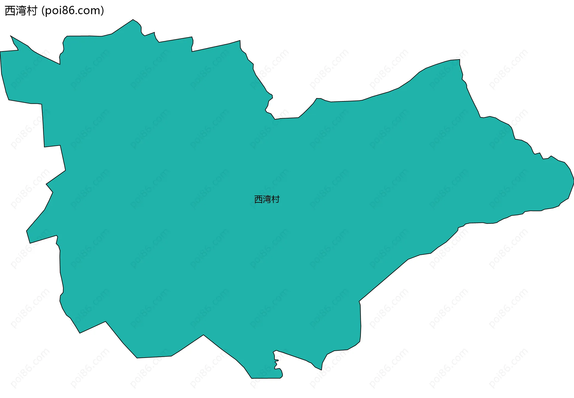 西湾村边界地图