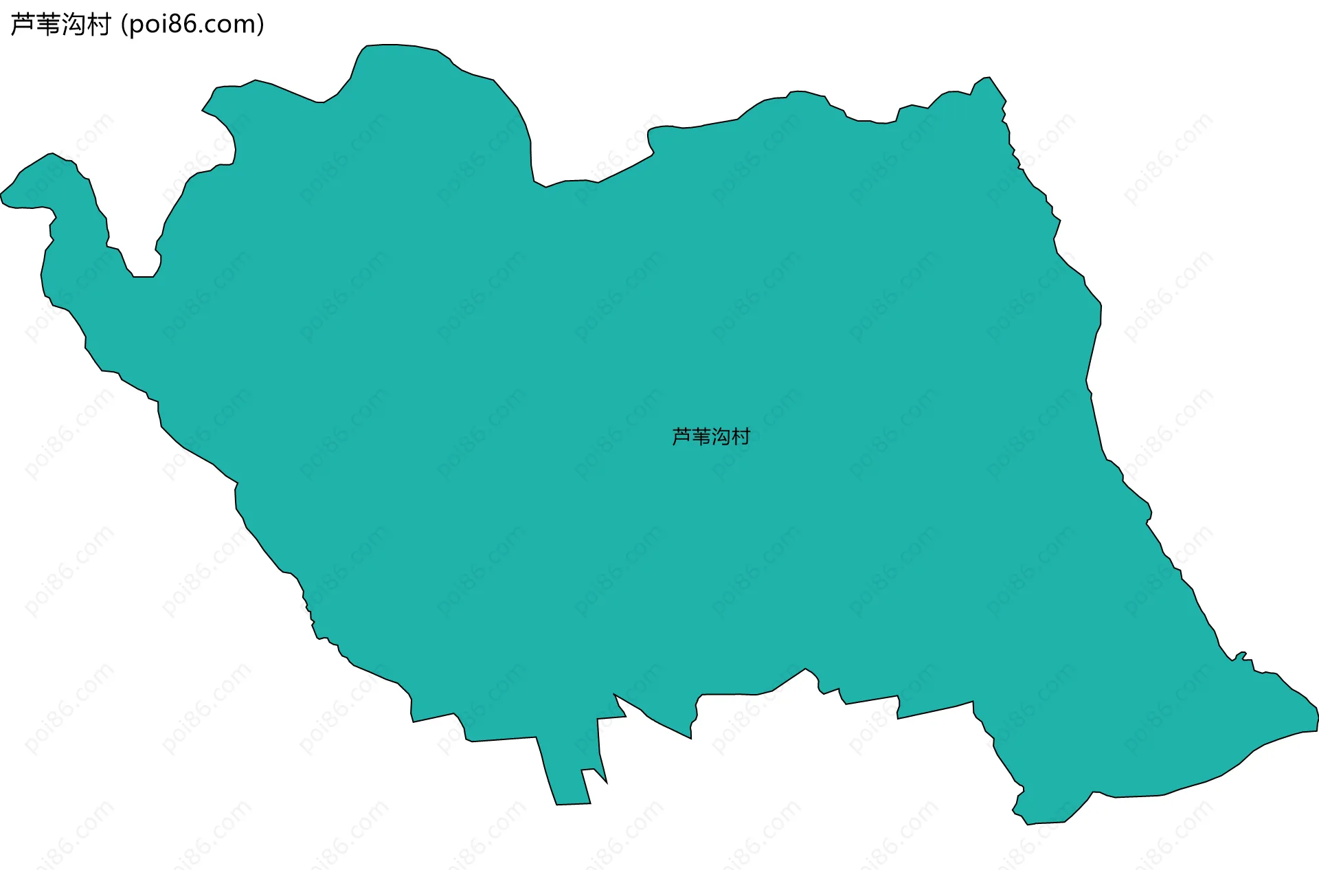 芦苇沟村边界地图