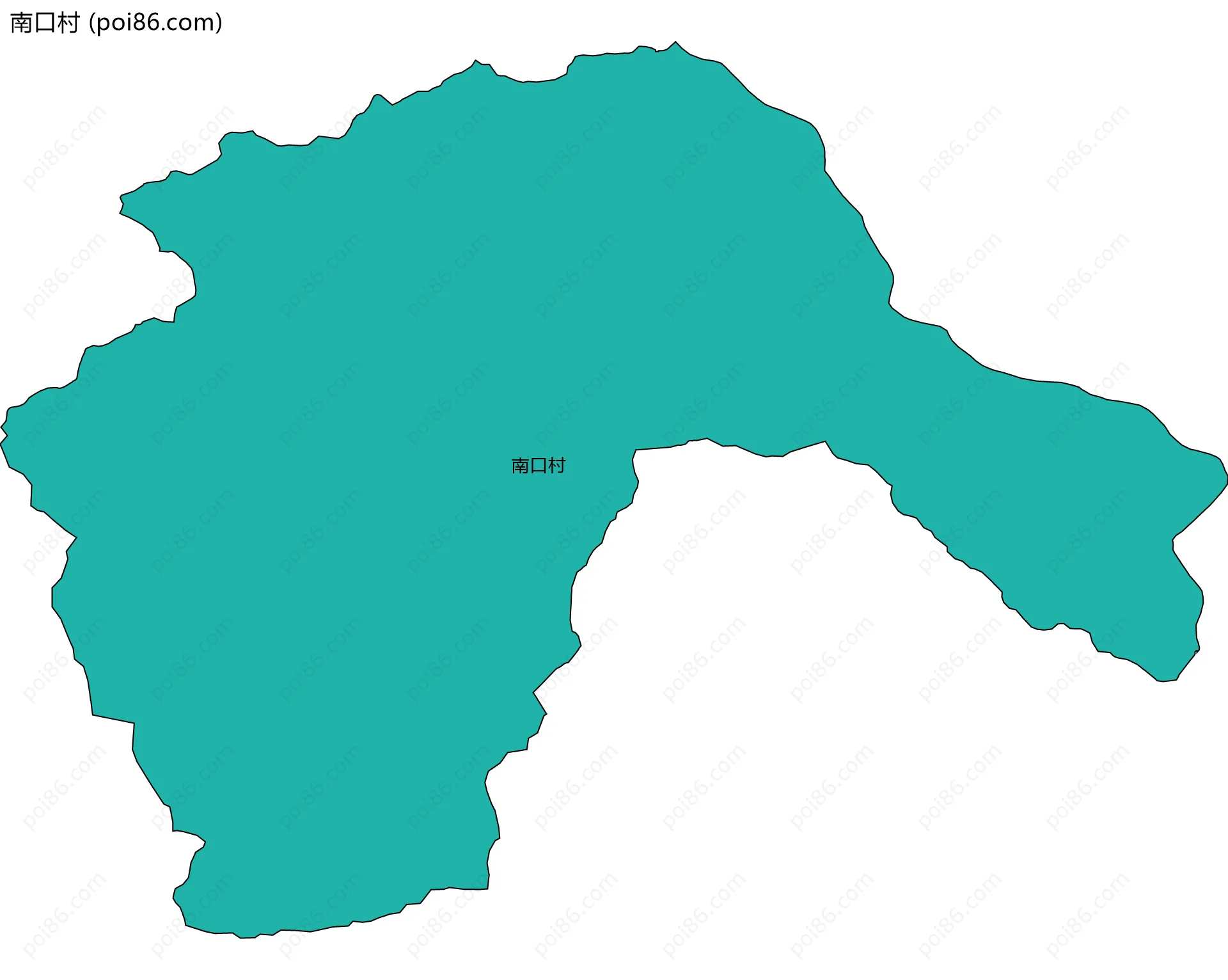 南口村边界地图