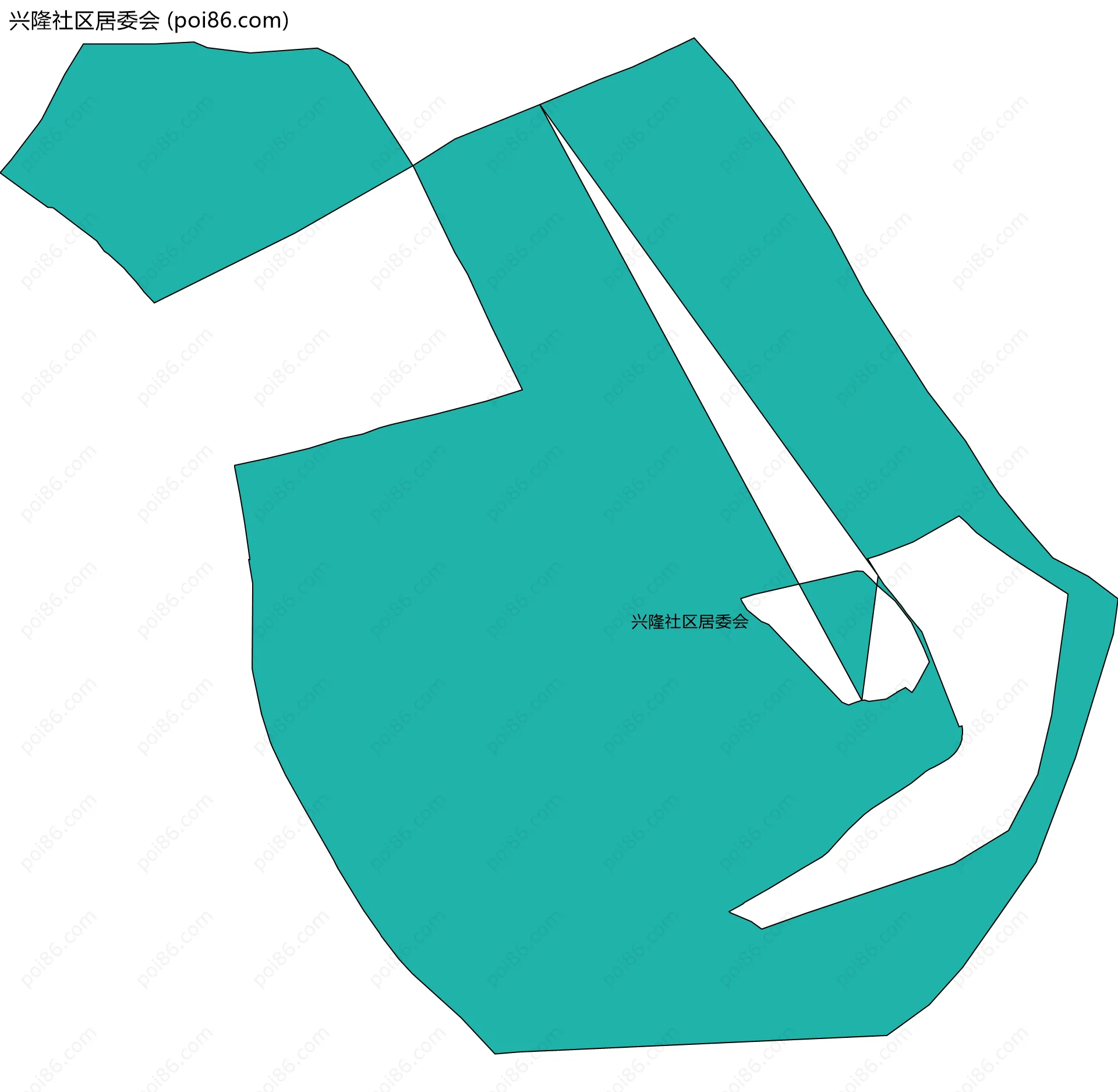 兴隆社区居委会边界地图