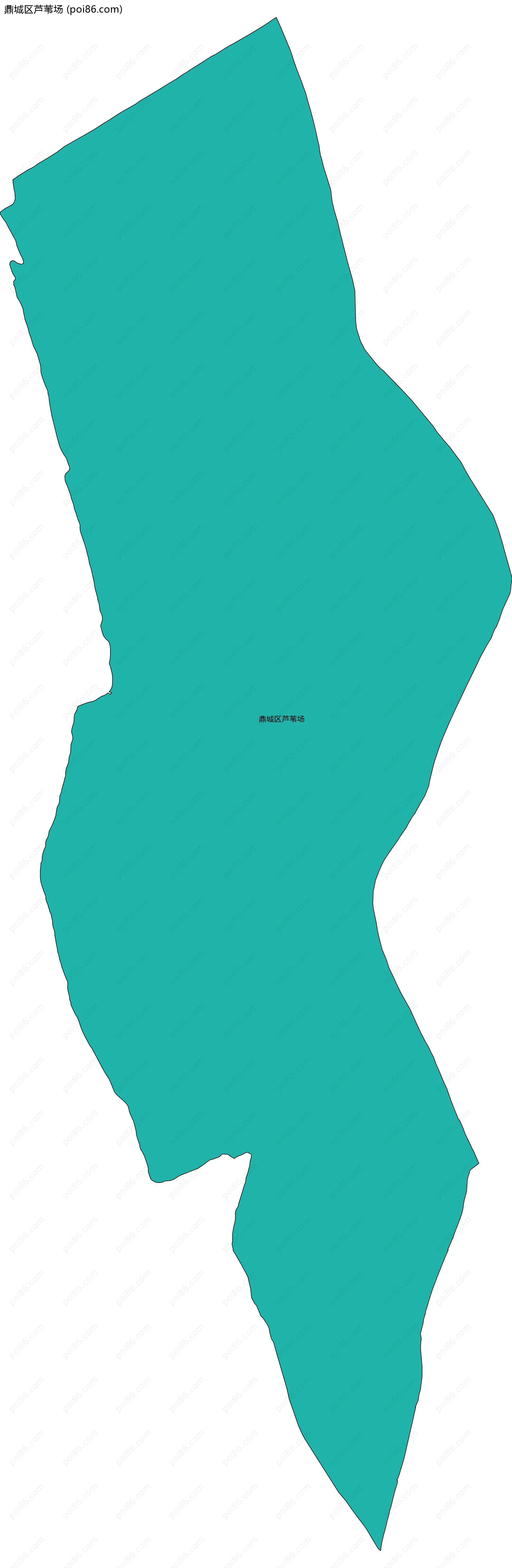 鼎城区芦苇场边界地图