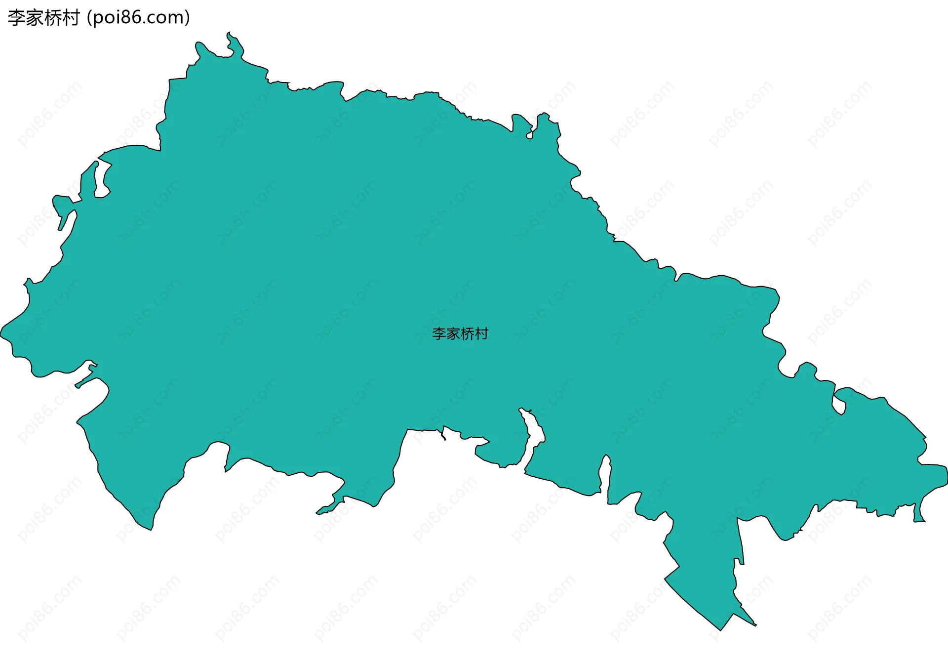 李家桥村边界地图