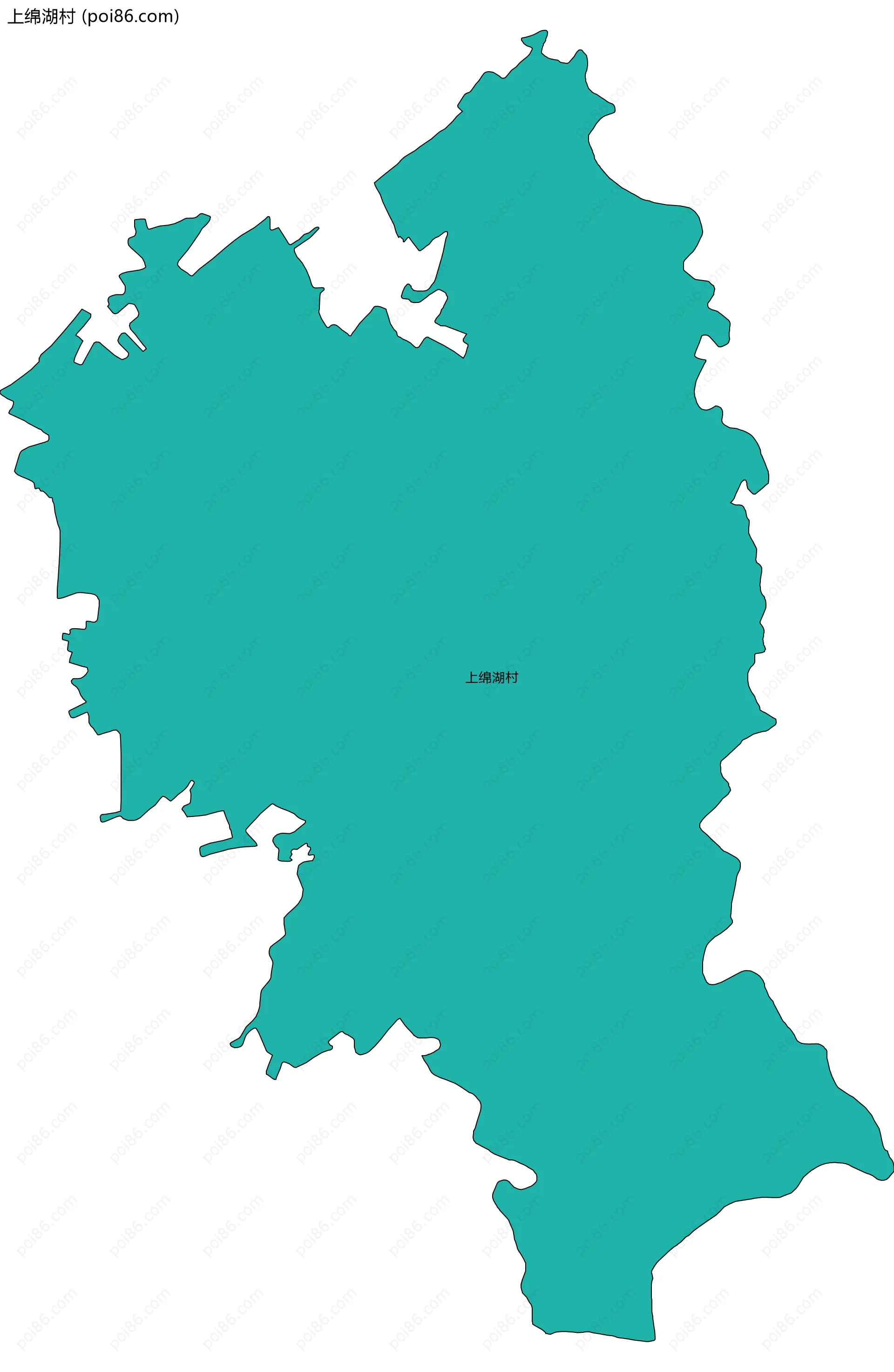 上绵湖村边界地图