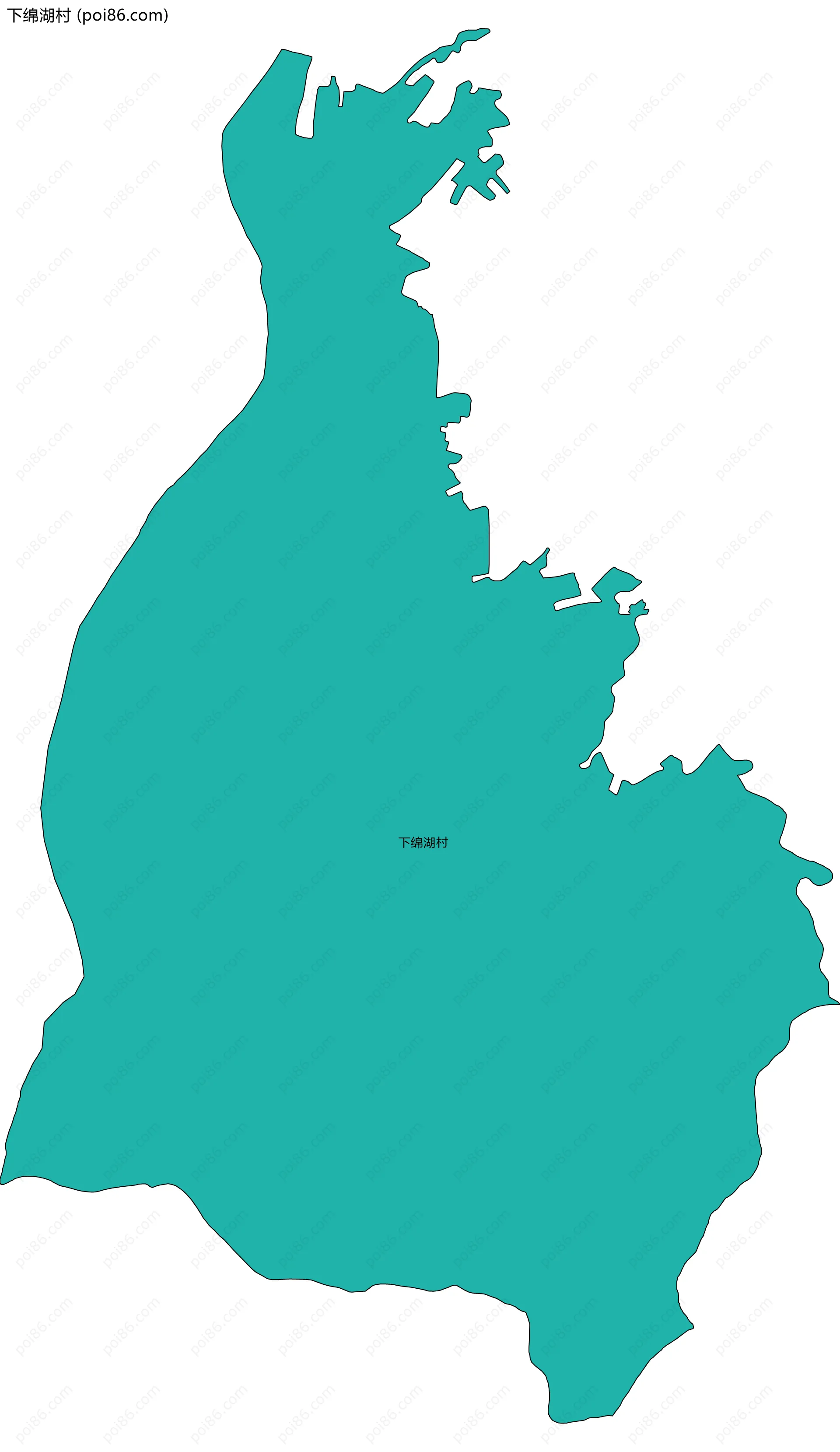 下绵湖村边界地图