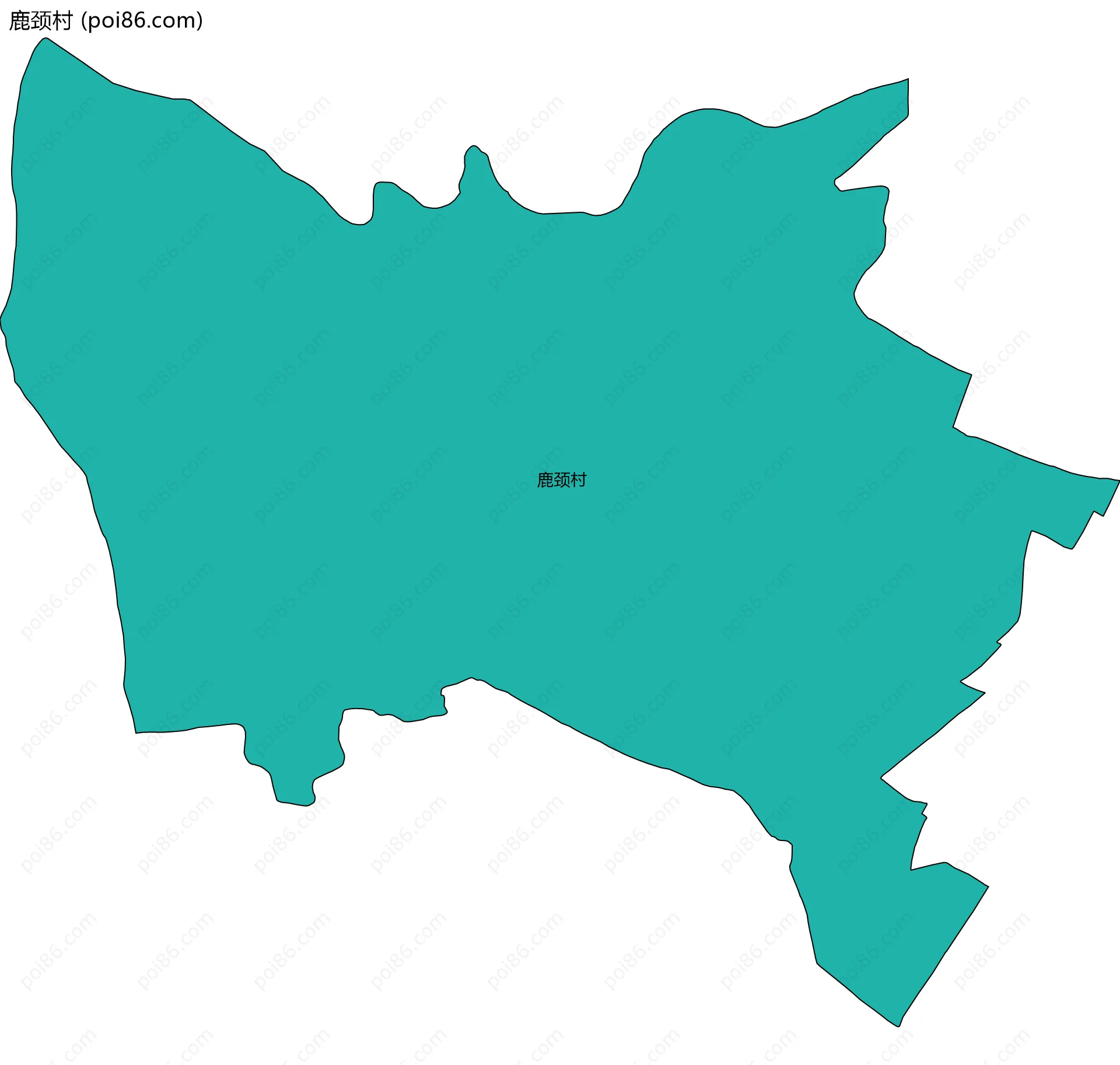 鹿颈村边界地图