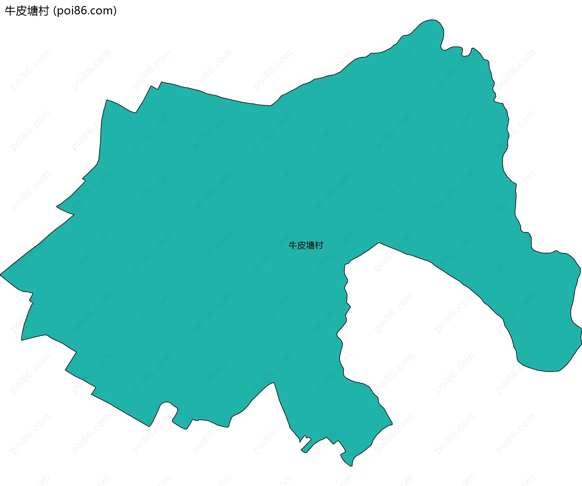 牛皮塘村边界地图