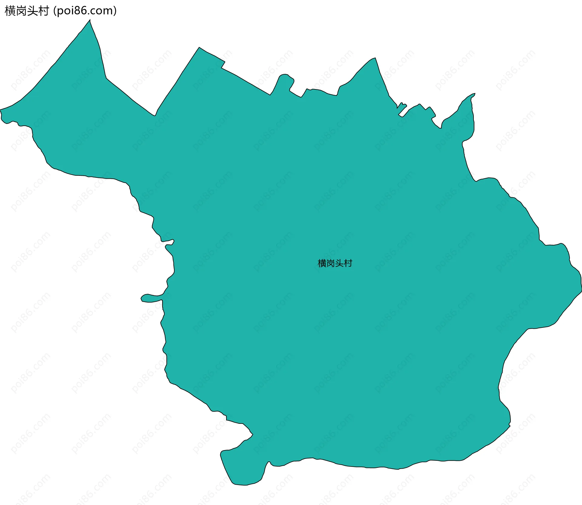 横岗头村边界地图