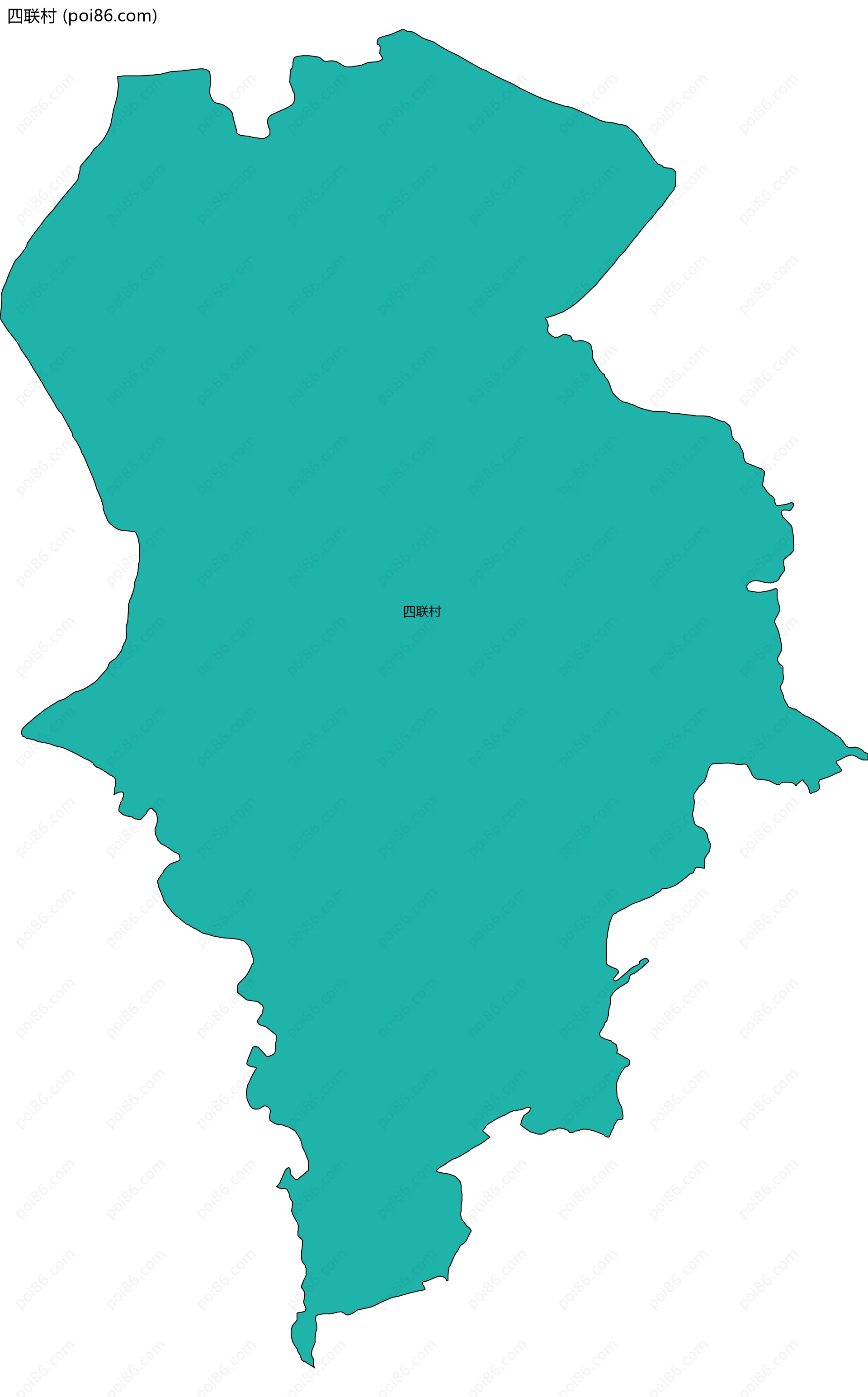 四联村边界地图