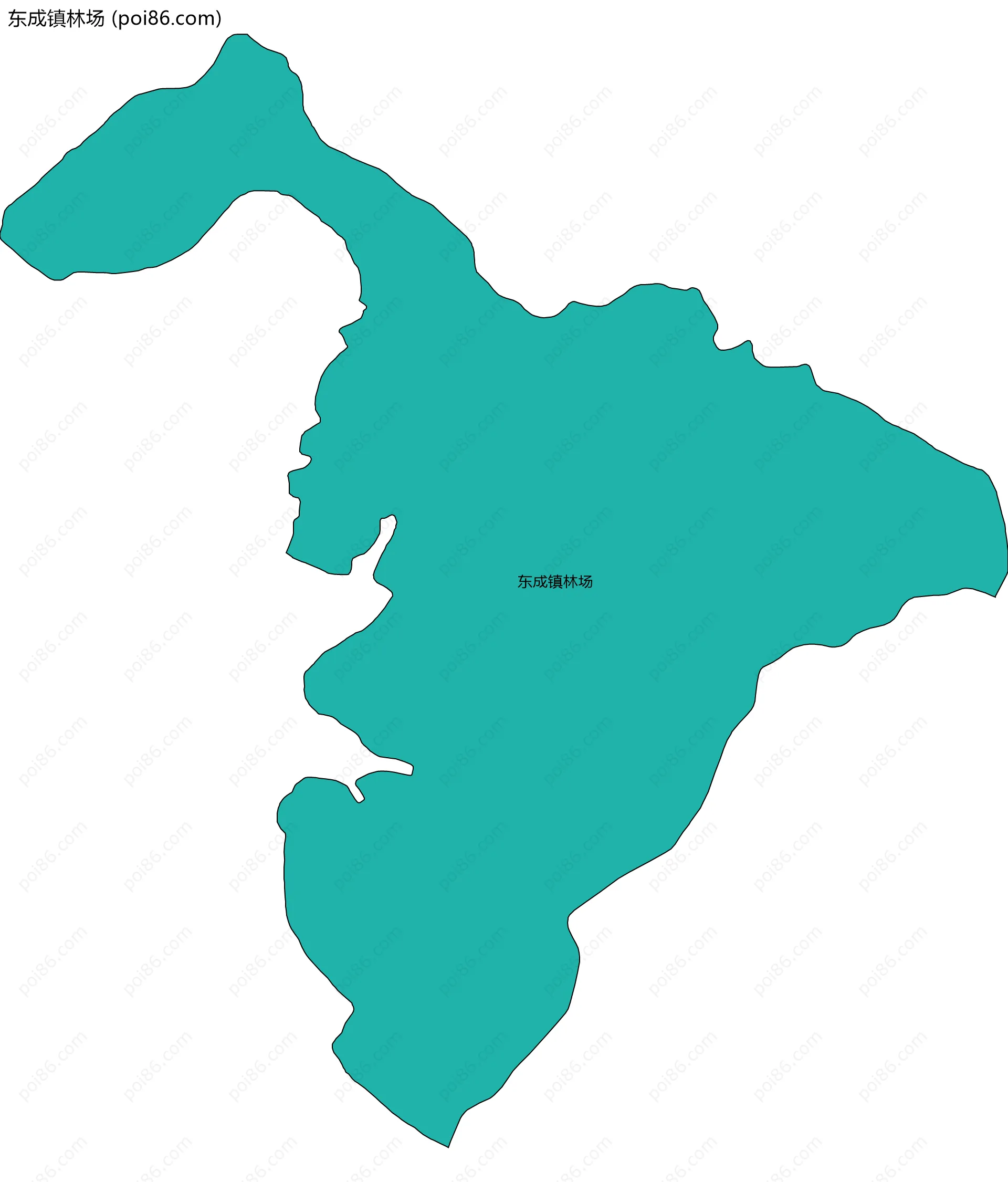 东成镇林场边界地图