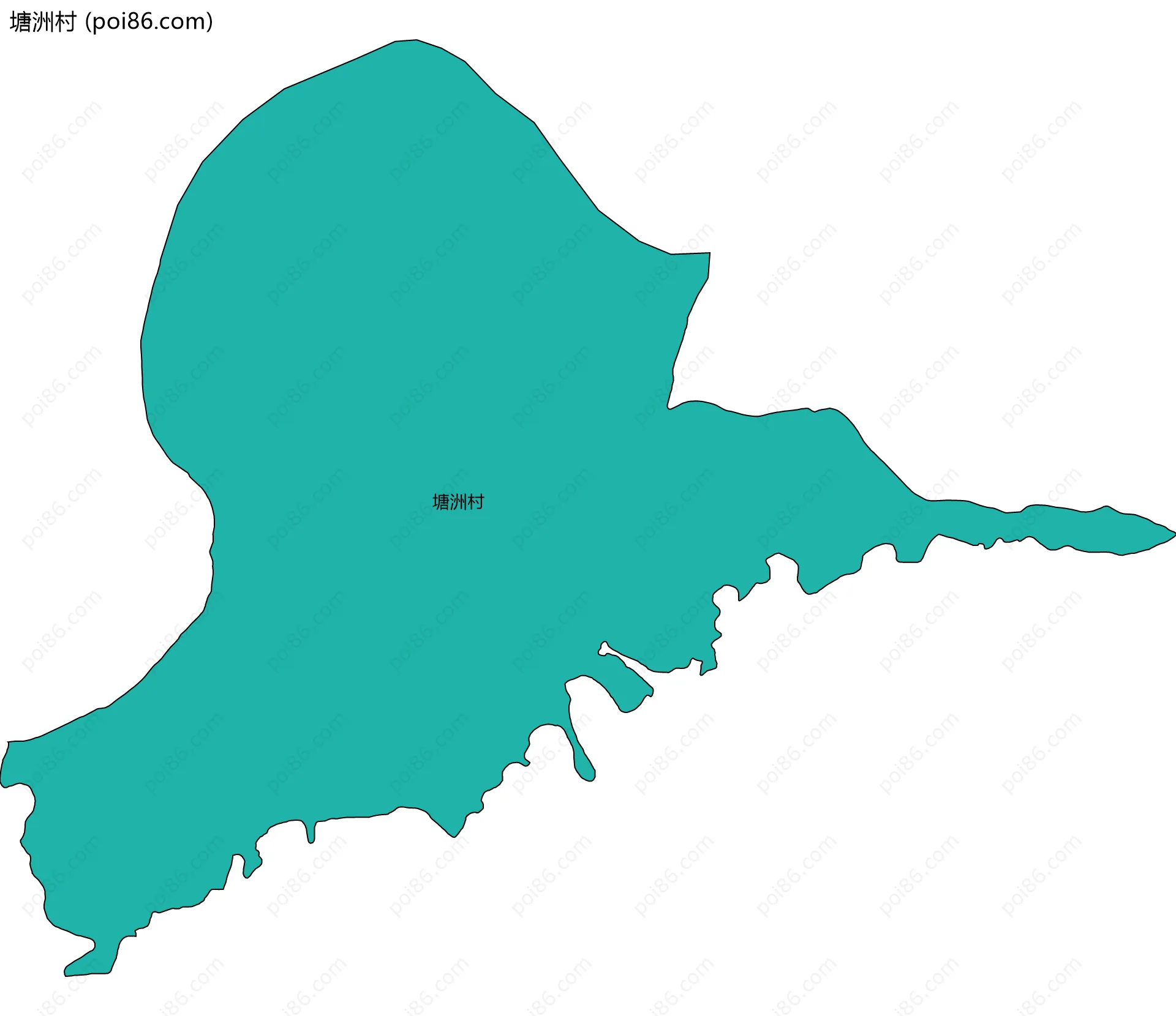 塘洲村边界地图