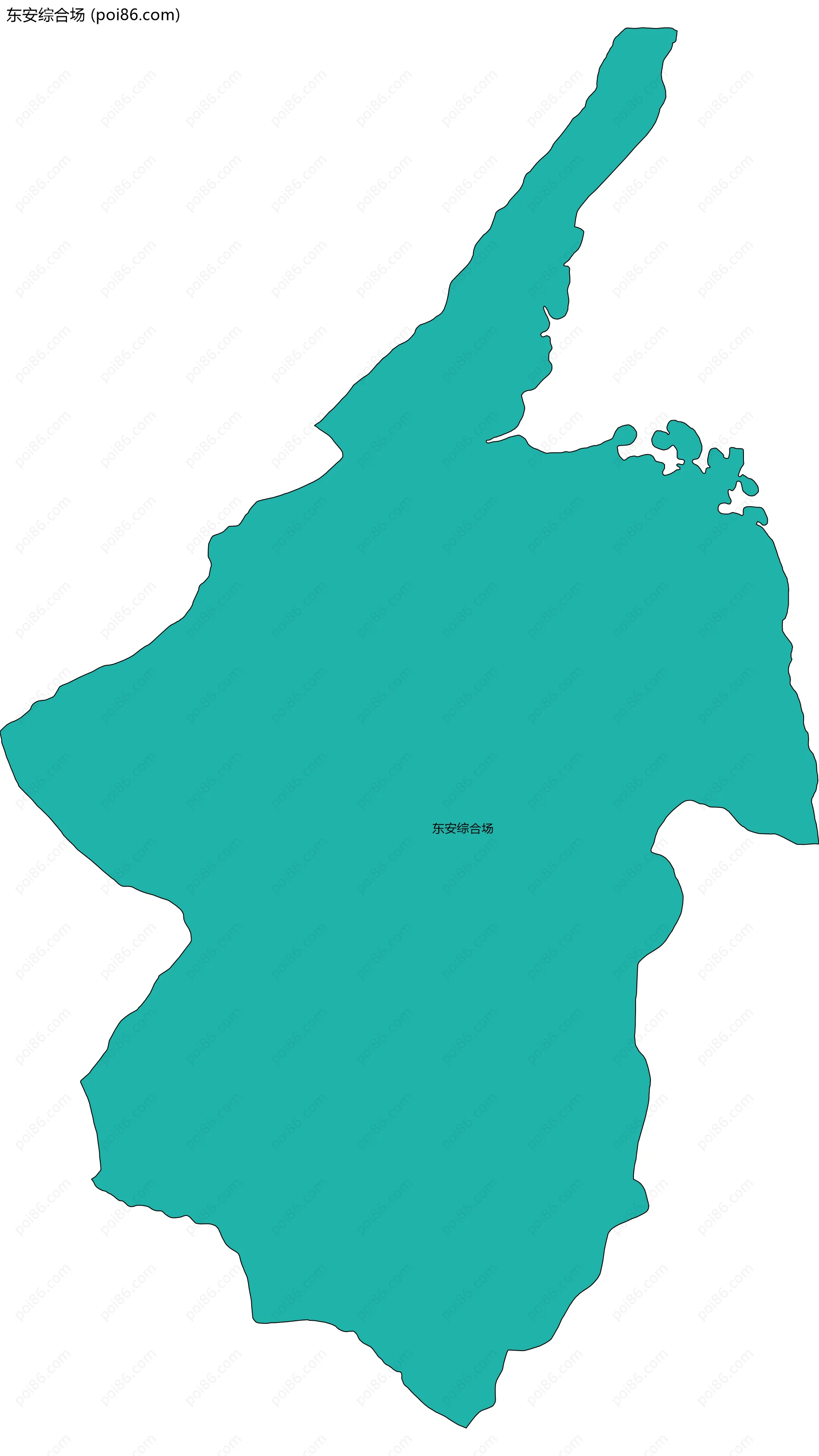 东安综合场边界地图