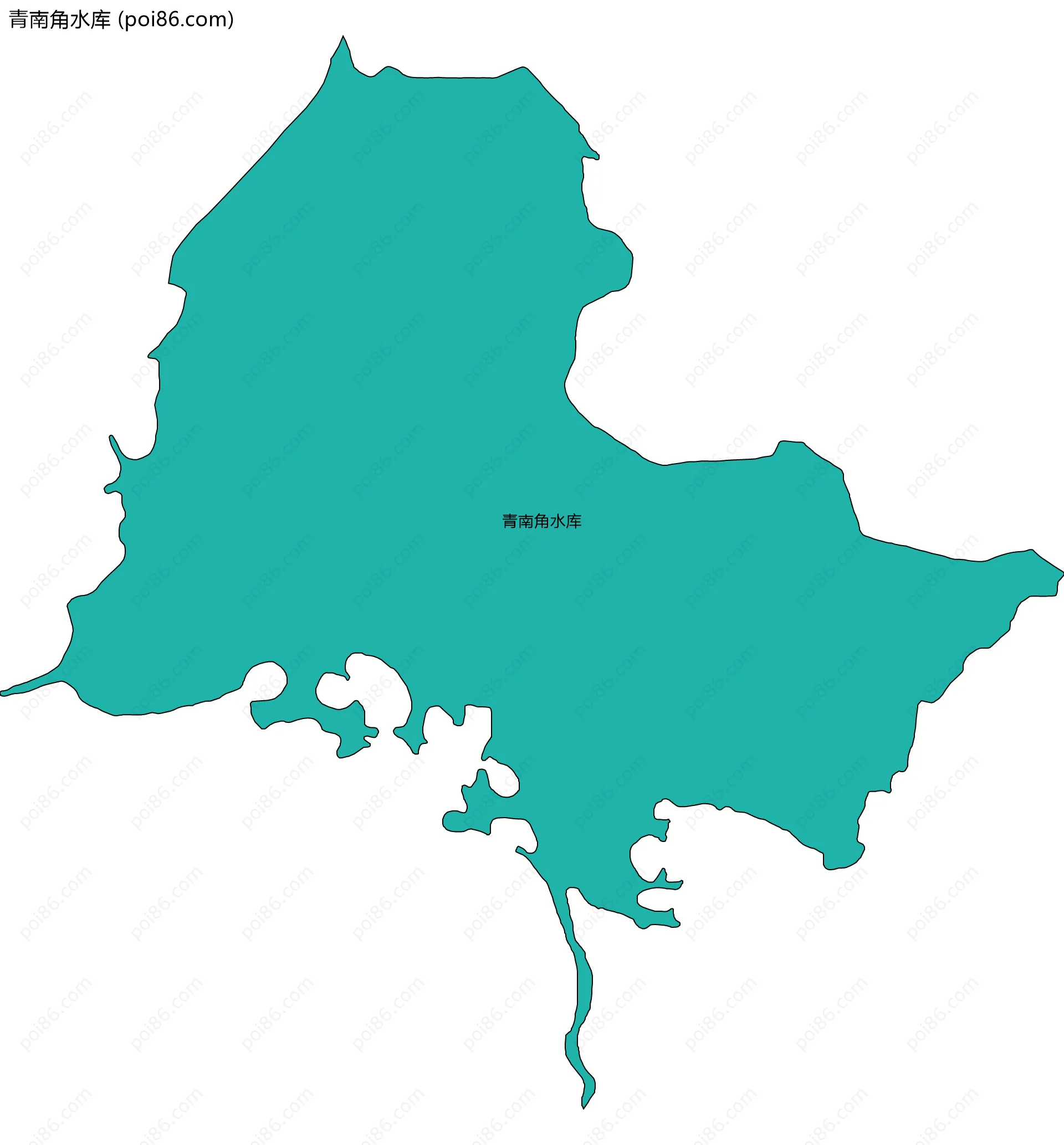 青南角水库边界地图