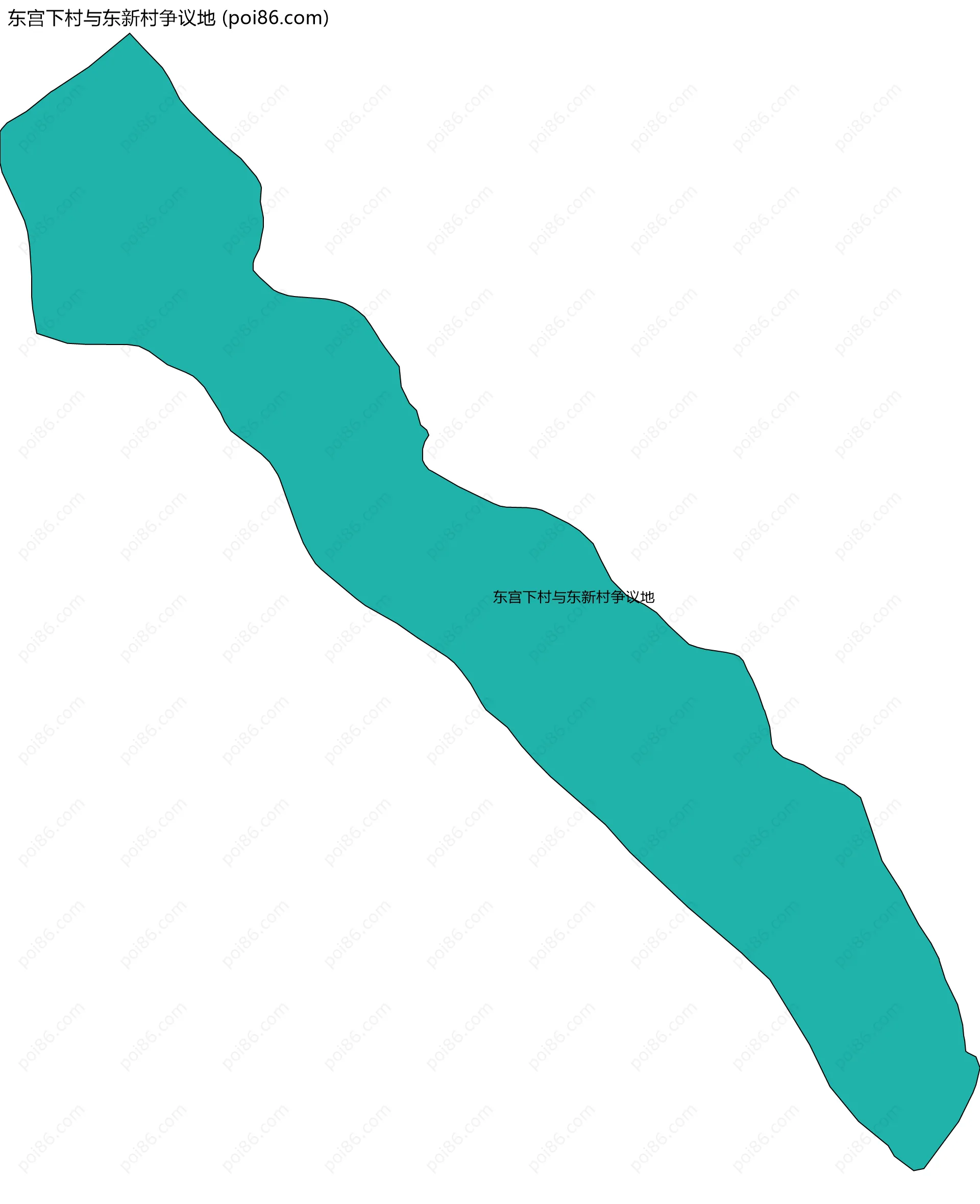 东宫下村与东新村争议地边界地图