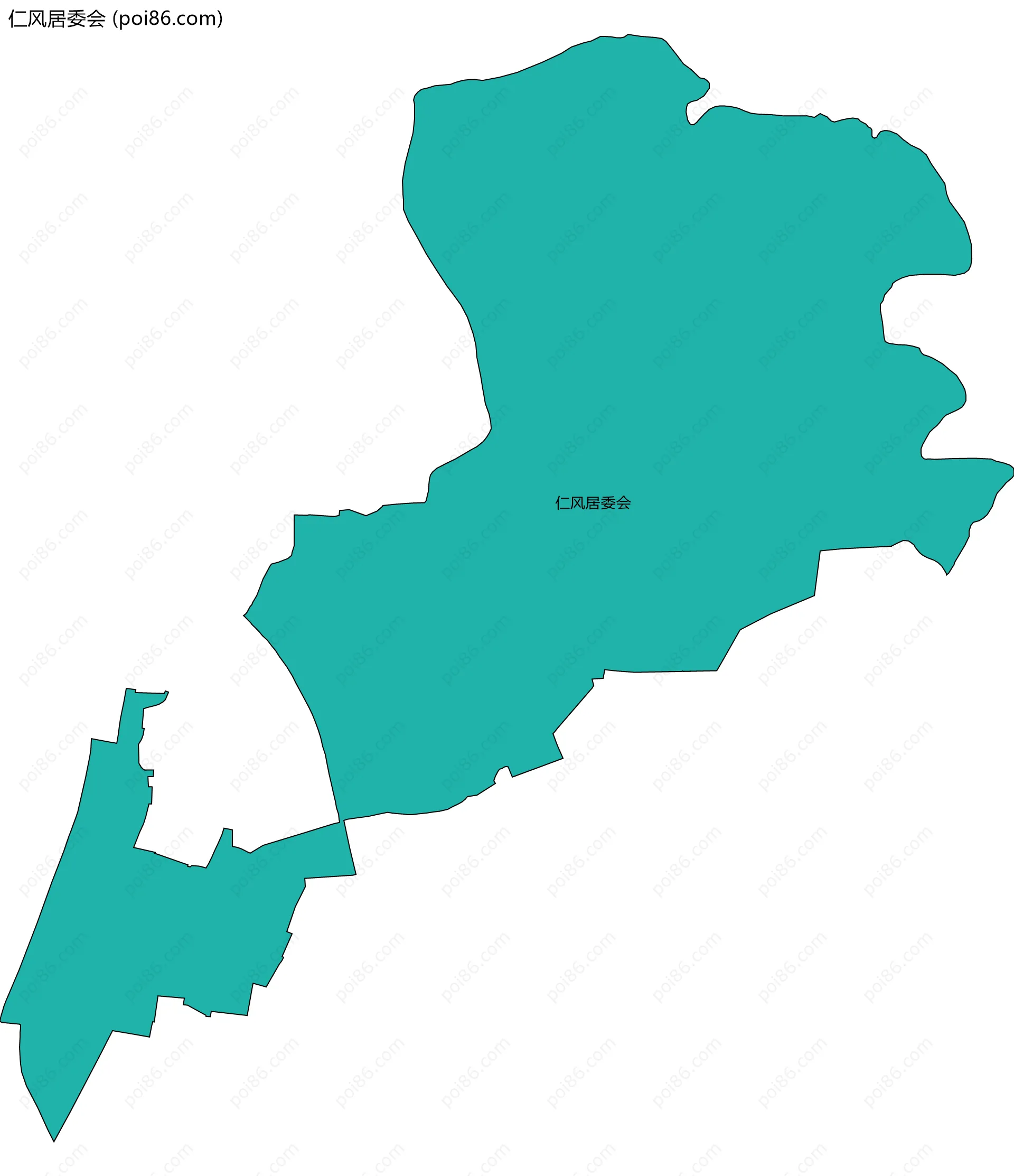 仁风居委会边界地图