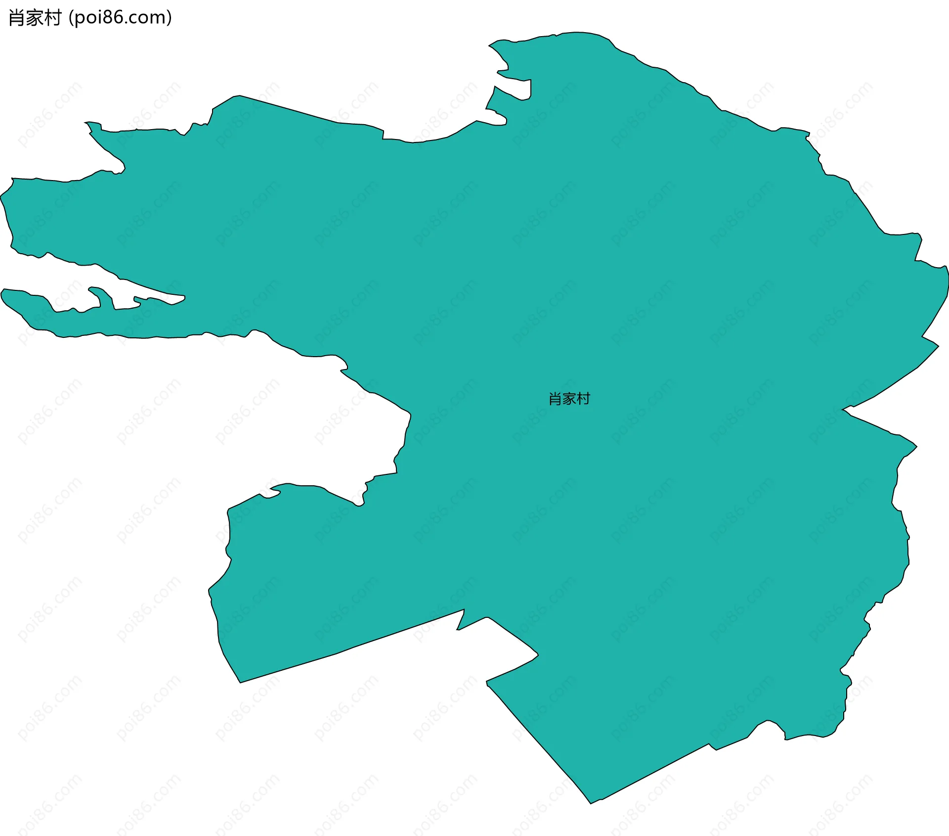 肖家村边界地图