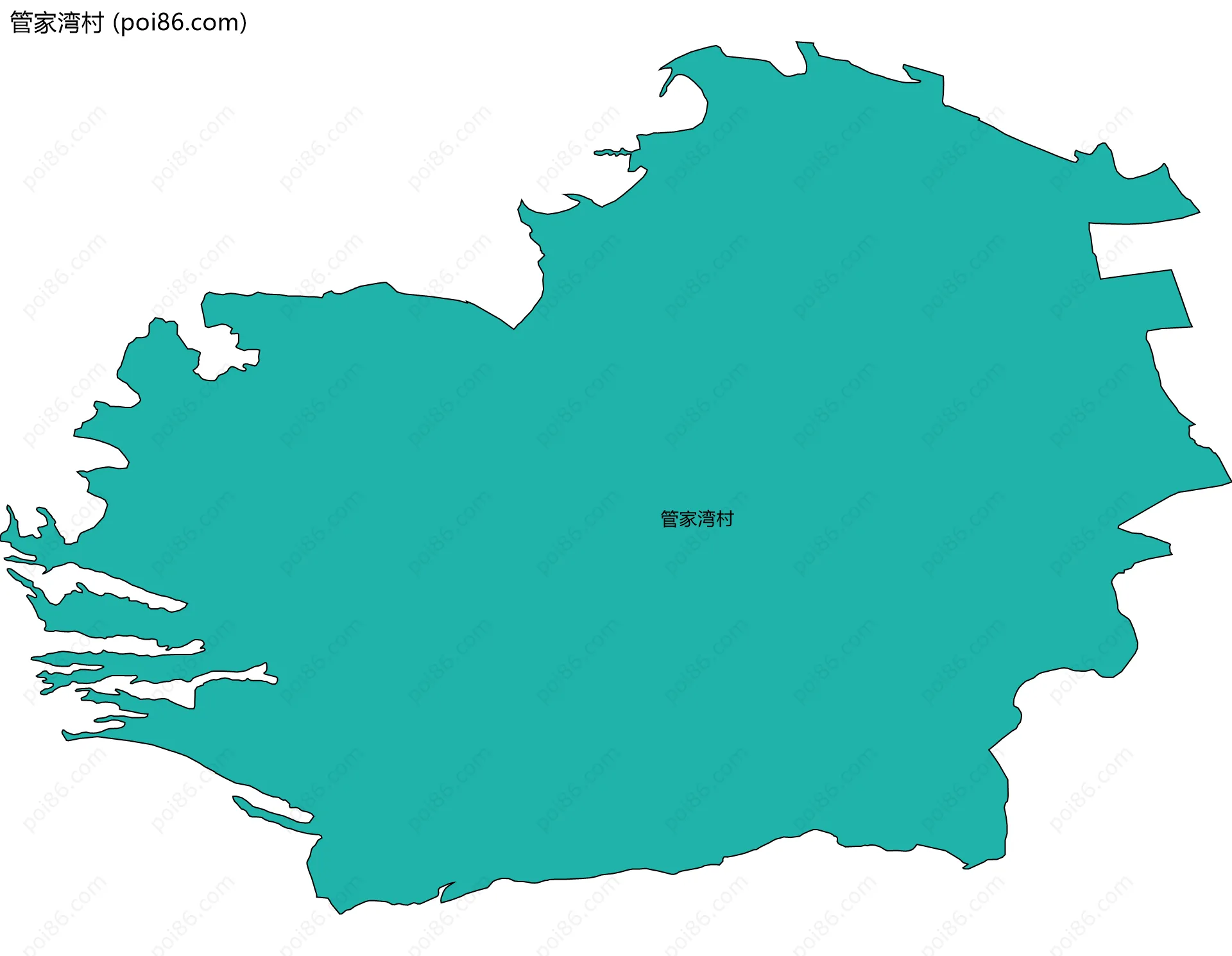 管家湾村边界地图