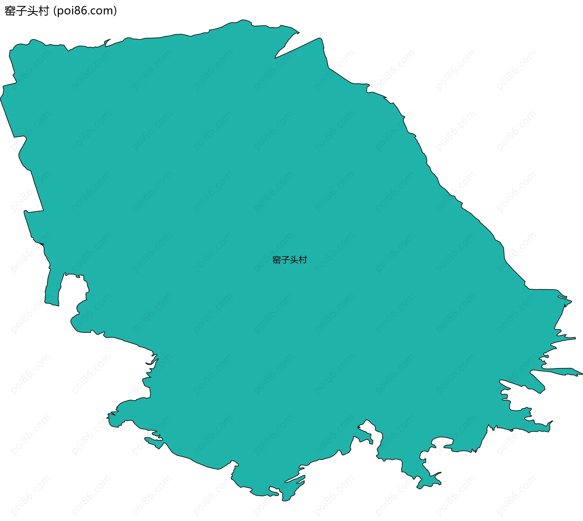 窑子头村边界地图