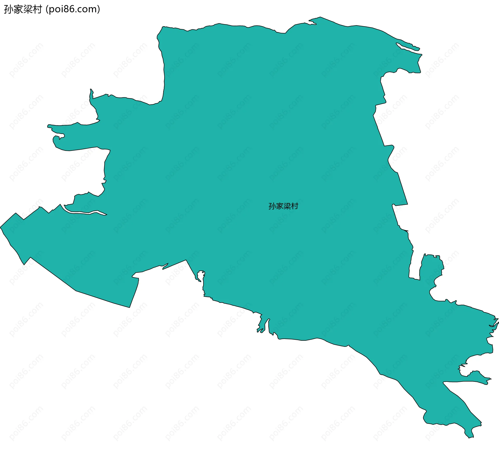 孙家梁村边界地图