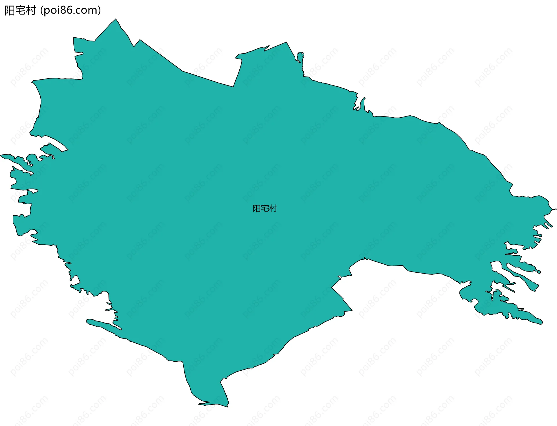 阳宅村边界地图