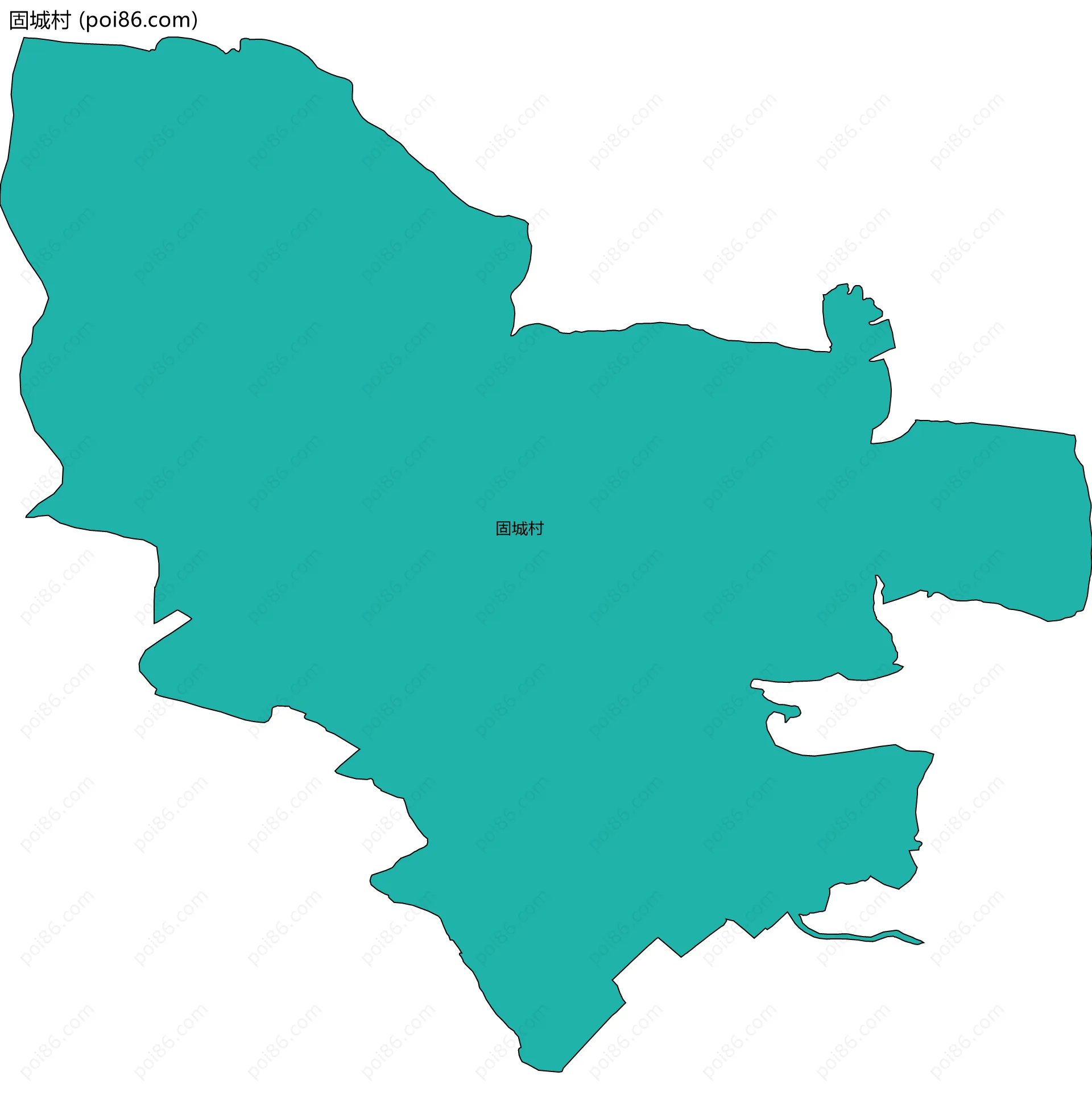 固城村边界地图