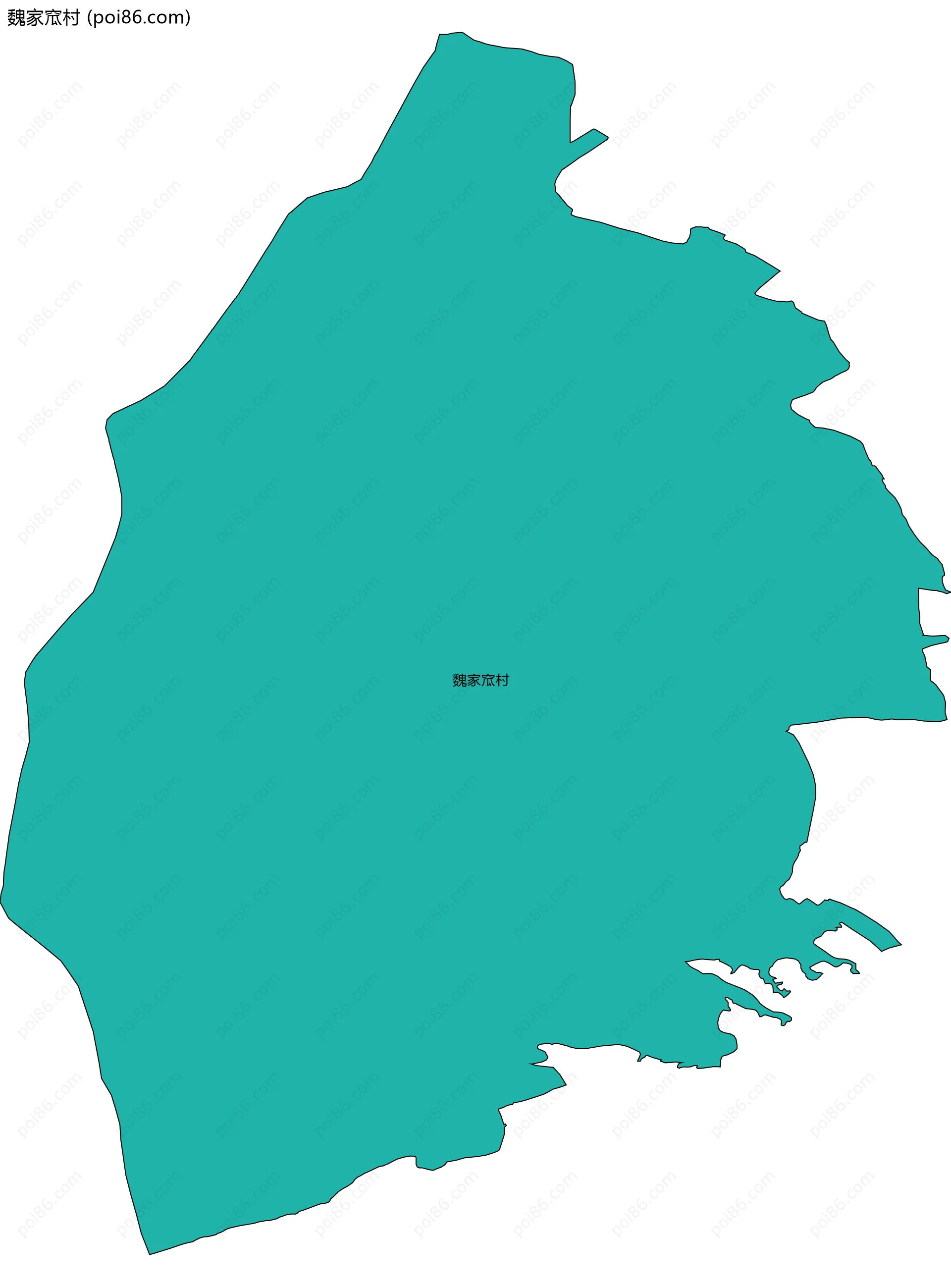 魏家窊村边界地图