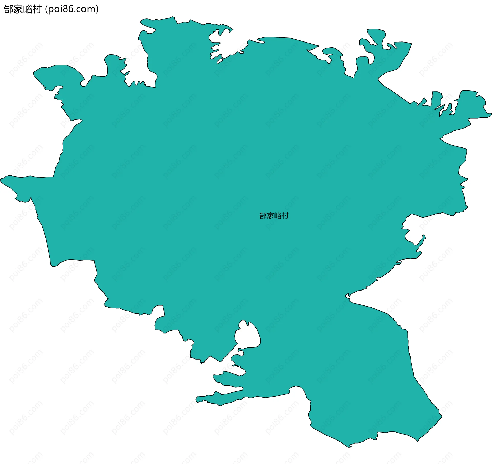 郜家峪村边界地图