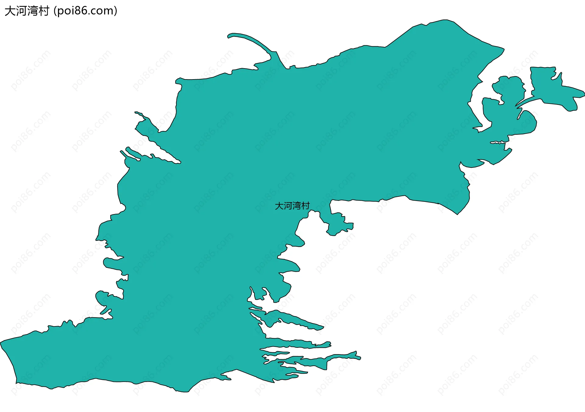 大河湾村边界地图