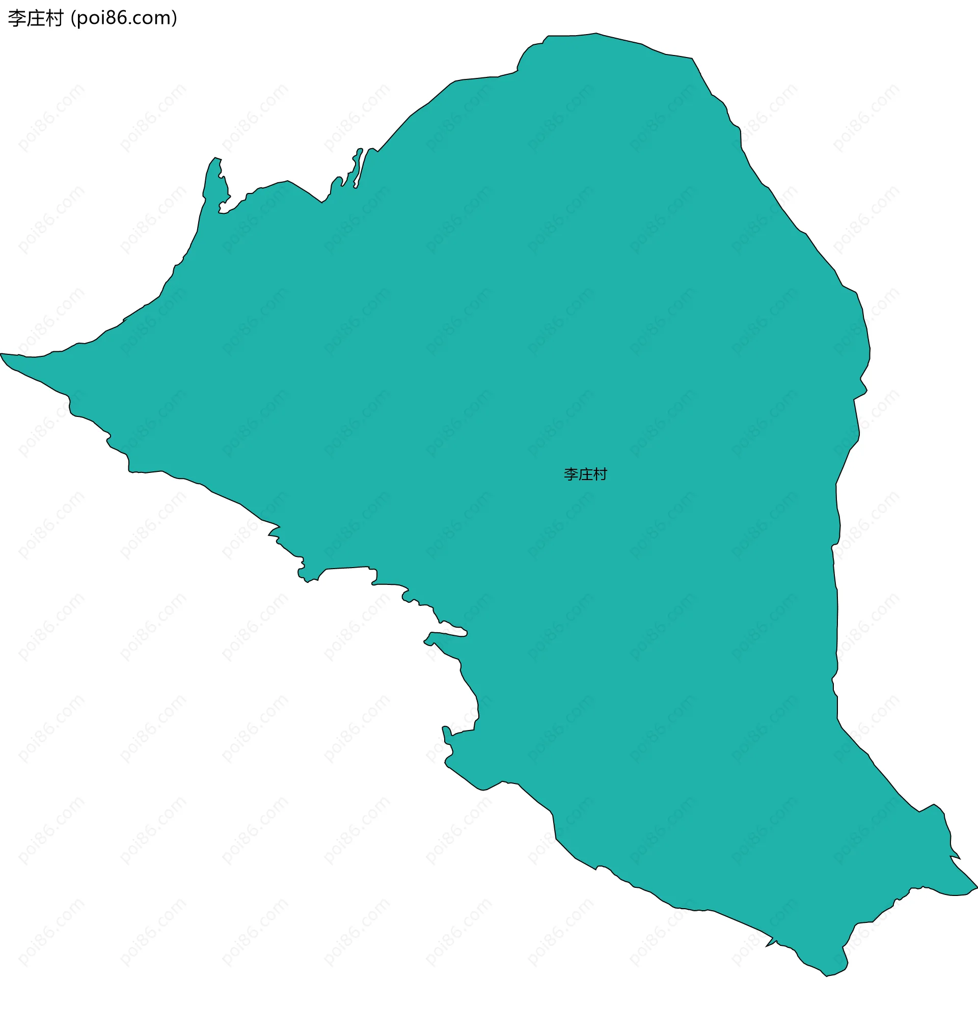 李庄村边界地图