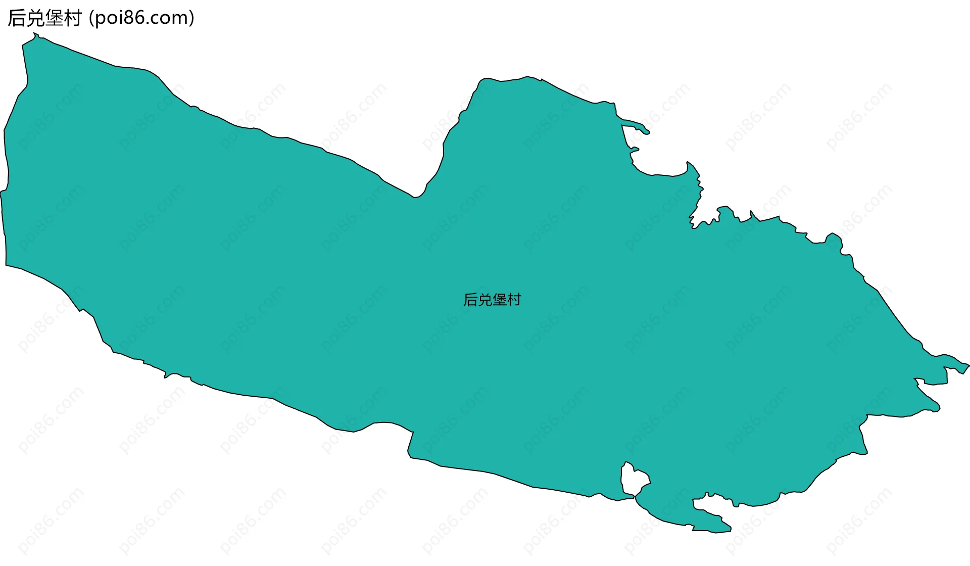 后兑堡村边界地图