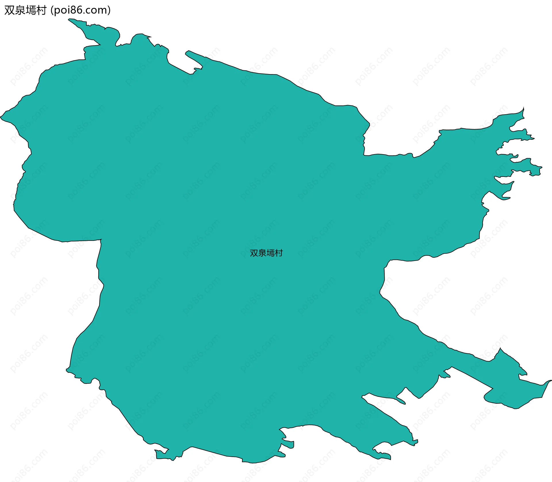 双泉墕村边界地图